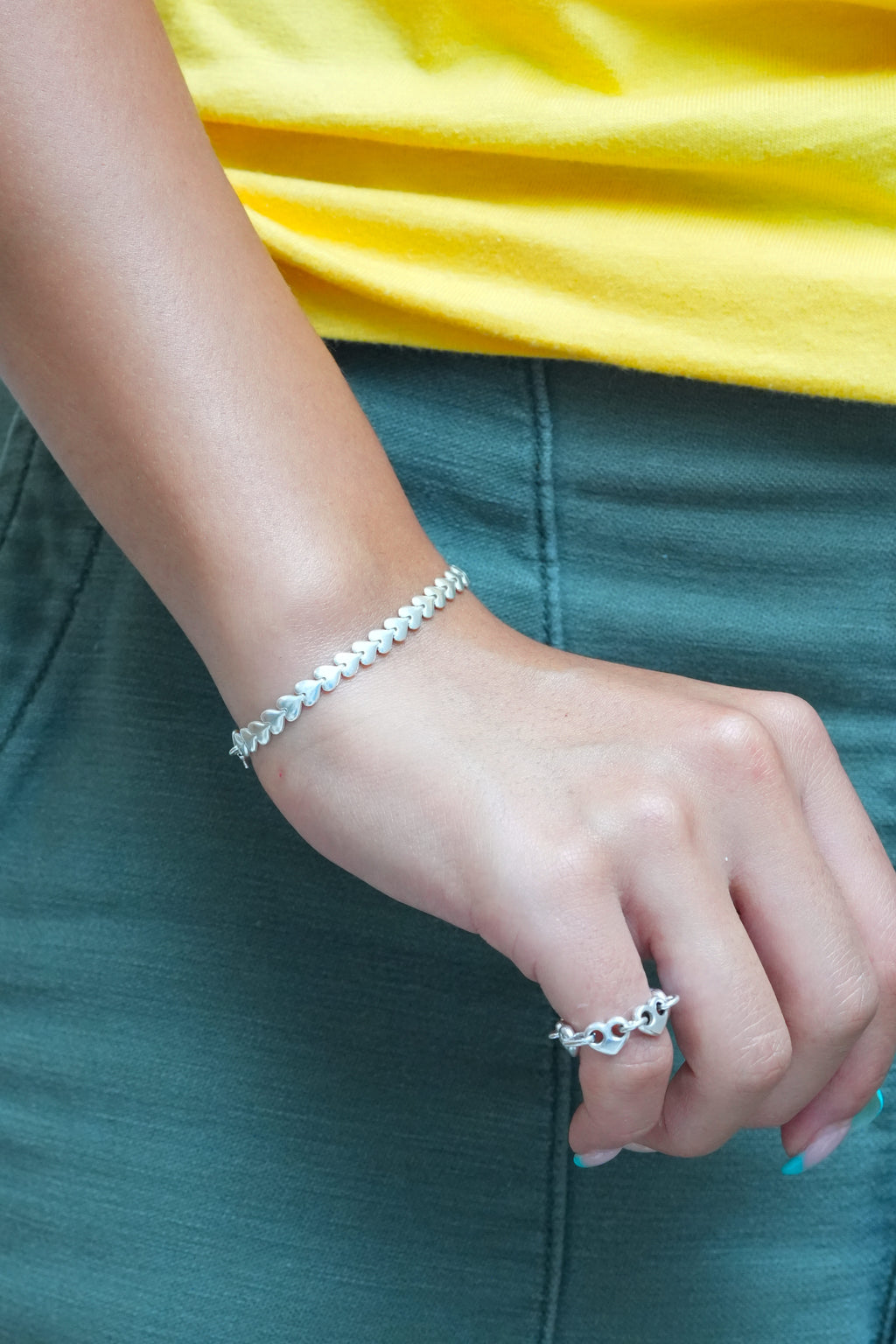 Heart Tile Chain Bracelet  ¥8,470  -  ¥11,550