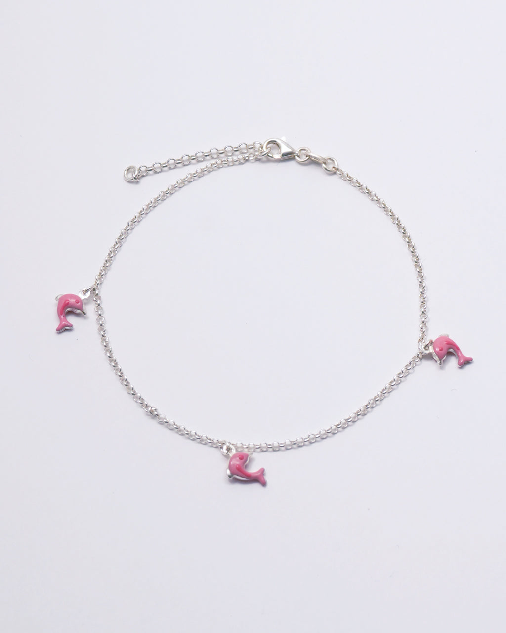 3 Pink Dolphin Anklet
