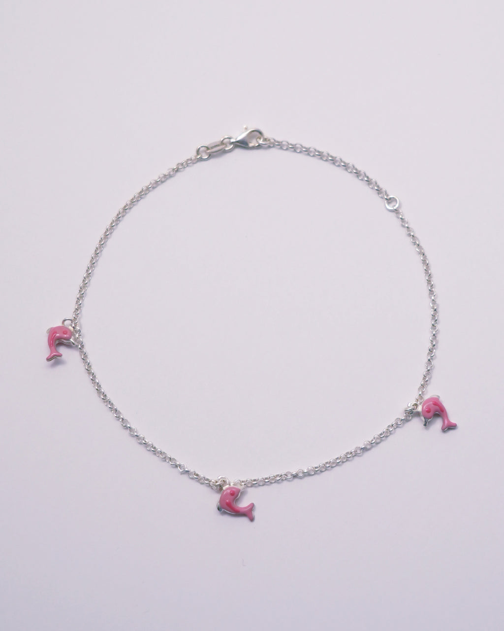 3 Pink Dolphin Anklet