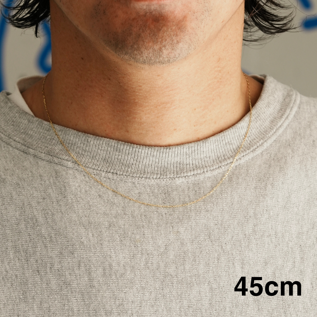 grime cut Long Cable Chain BRACELET or NECKLACE K10YG 0.30mm : ￥14,327- ～ ￥33,632-