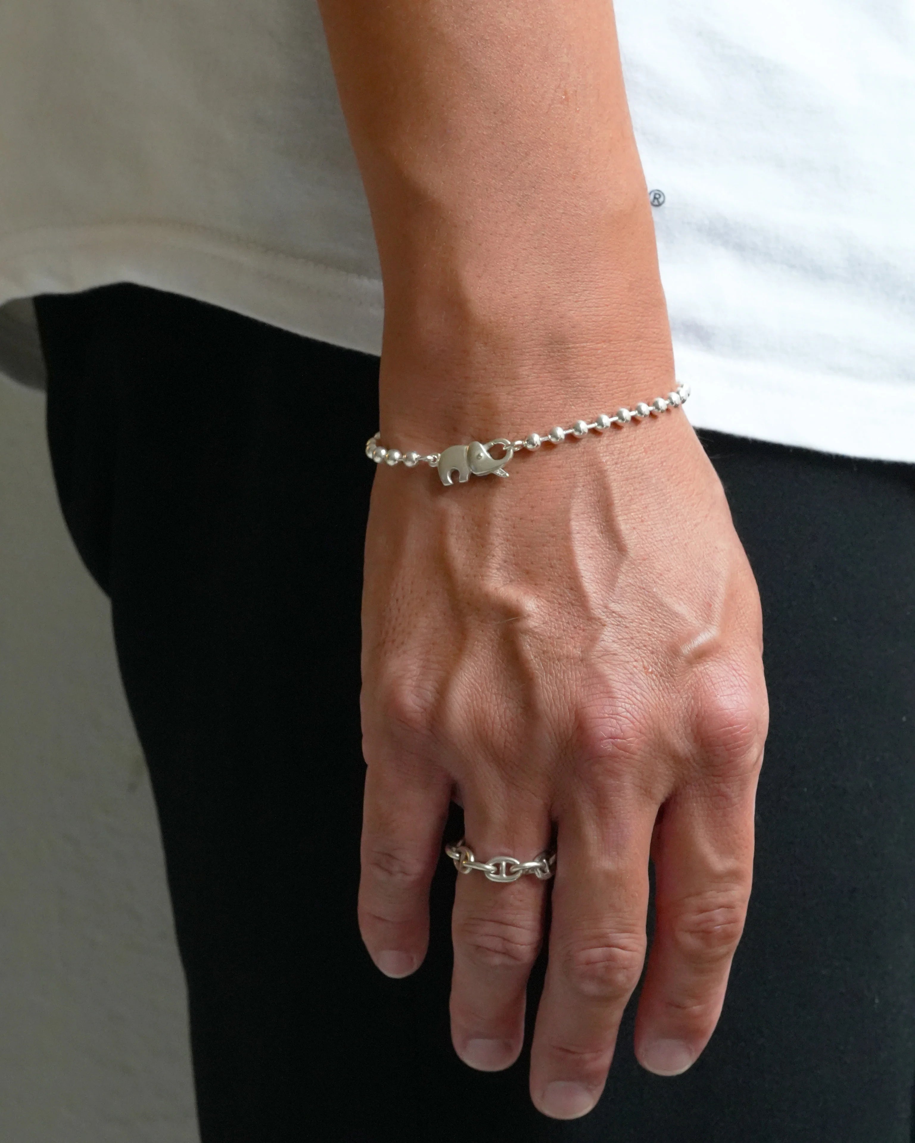 Elephant Clasp Bracelet & Necklace(Ball Chain )