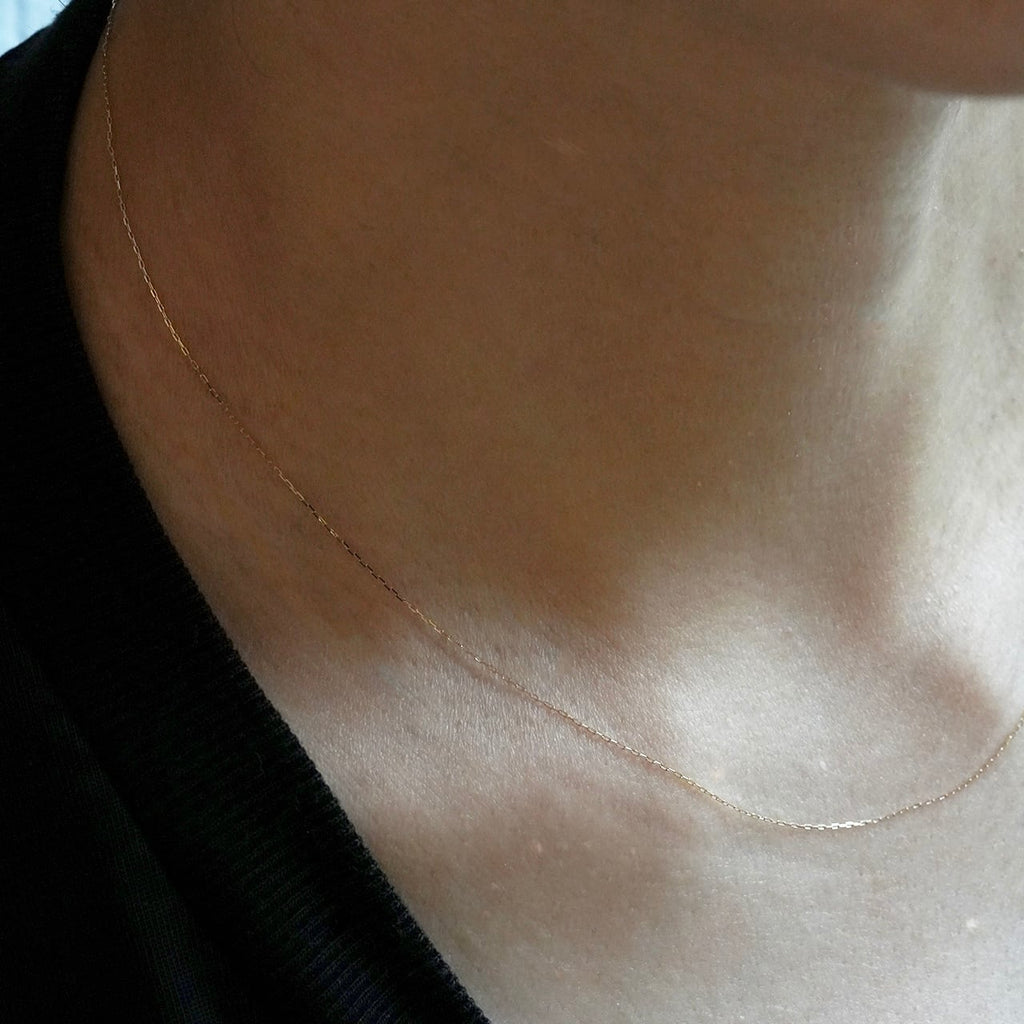 『OCEANS 1月号』掲載商品 K18 Yellow Gold Superfine Chain Necklace ¥16,500～￥23,760