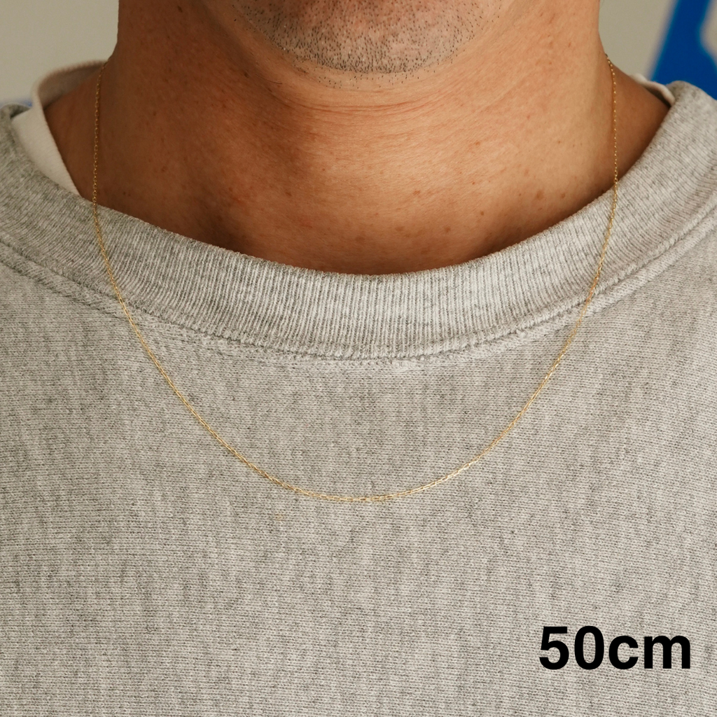 grime cut Long Cable Chain BRACELET or NECKLACE K10YG 0.30mm : ￥14,327- ～ ￥33,632-