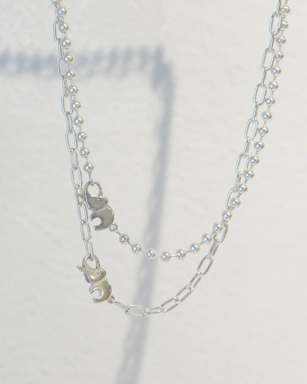 Elephant Clasp Bracelet & Necklace(Ball Chain )