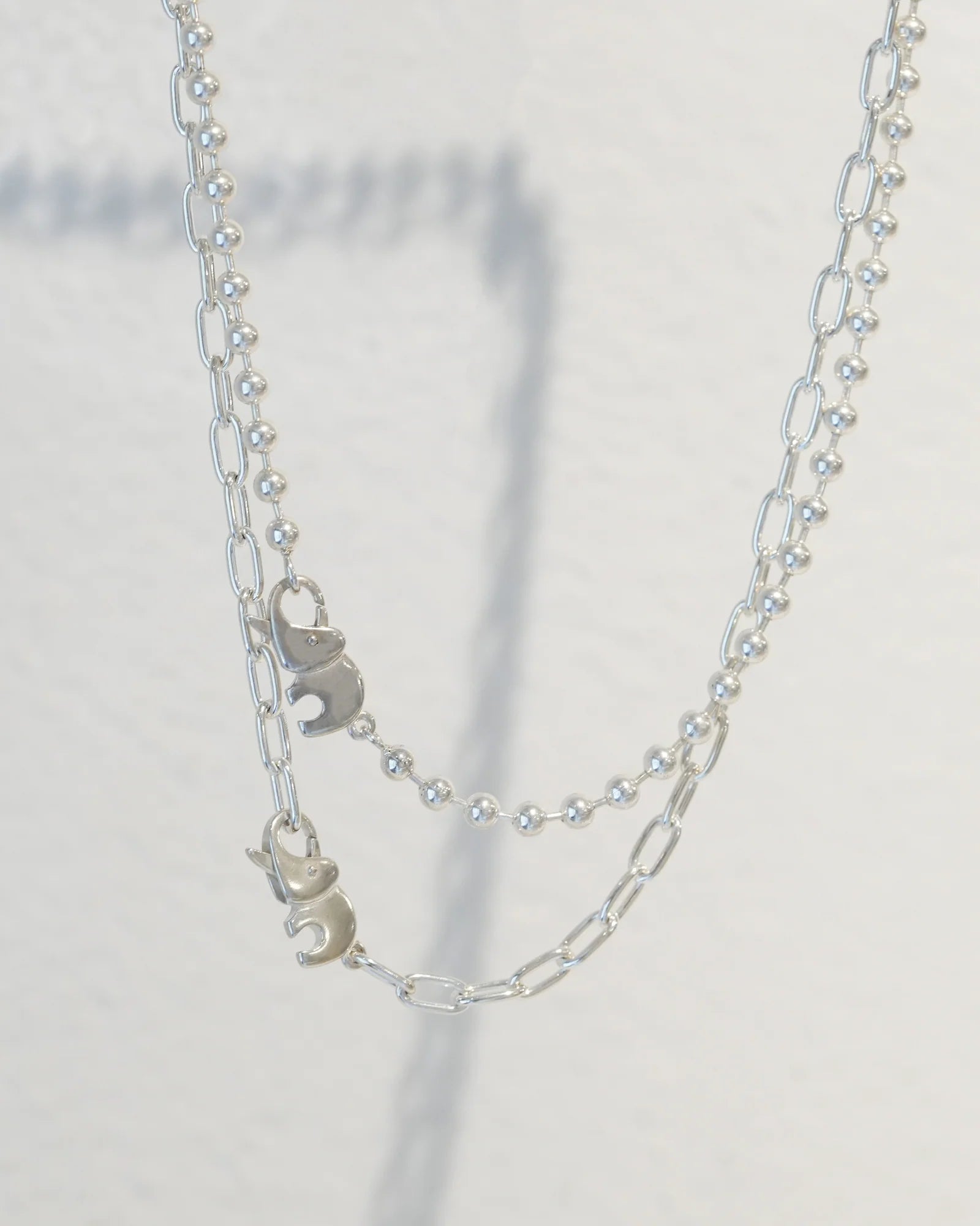 Elephant Clasp Bracelet & Necklace(Ball Chain )