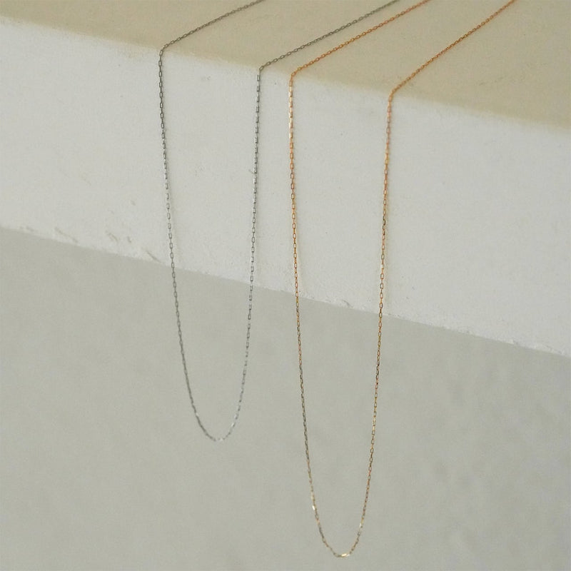 『OCEANS 1月号』掲載商品 K18 Yellow Gold Superfine Chain Necklace ¥27,500 ~ ￥44,946