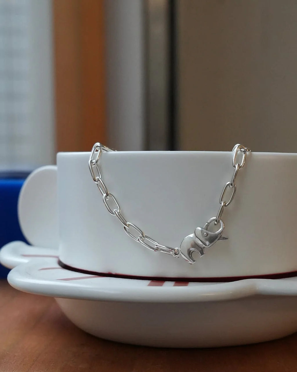 Elephant Clasp Bracelet & Necklace(Ball Chain )