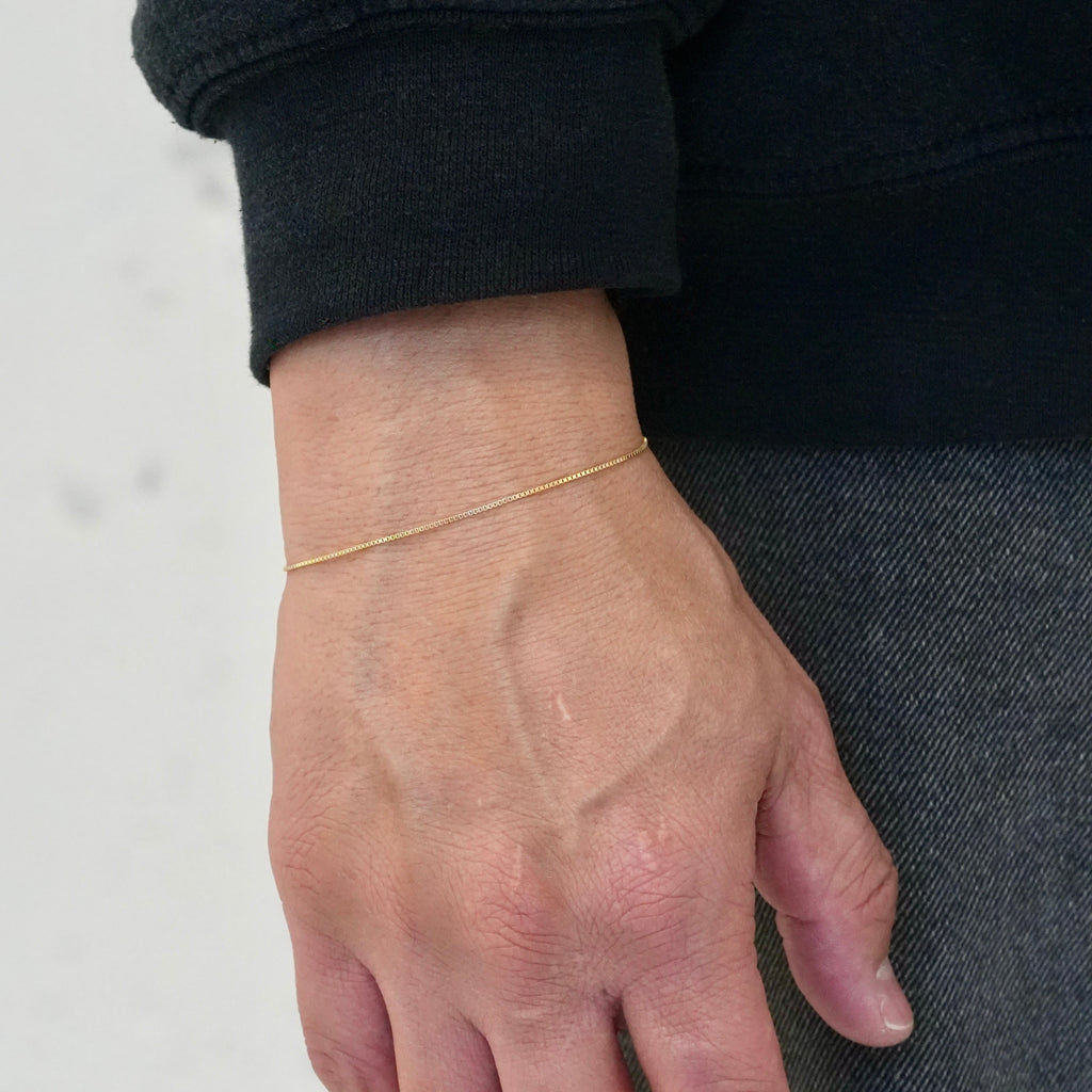 Venetian Chain Bracelet K18YG 0.8mm