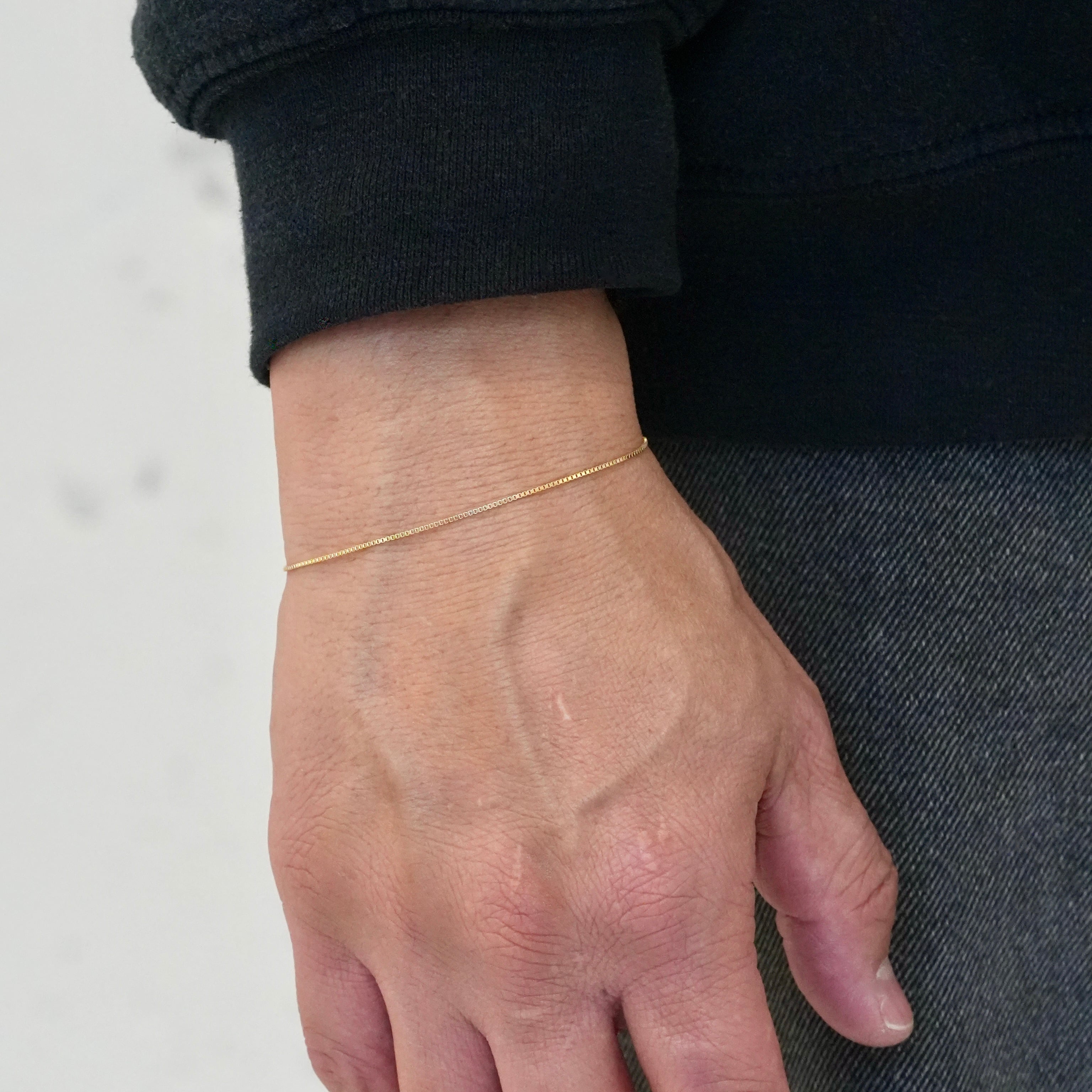 Venetian Chain Bracelet K18YG 0.8mm