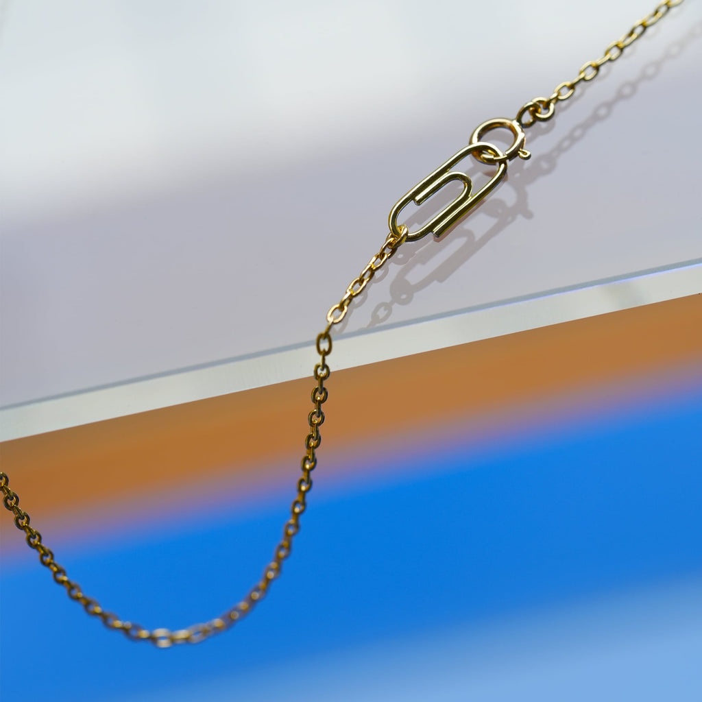 NEEDIS K14Yellow Gold Hollow Chain Necklace