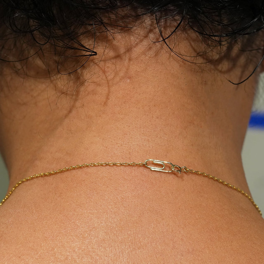 NEEDIS K14Yellow Gold Hollow Chain Necklace
