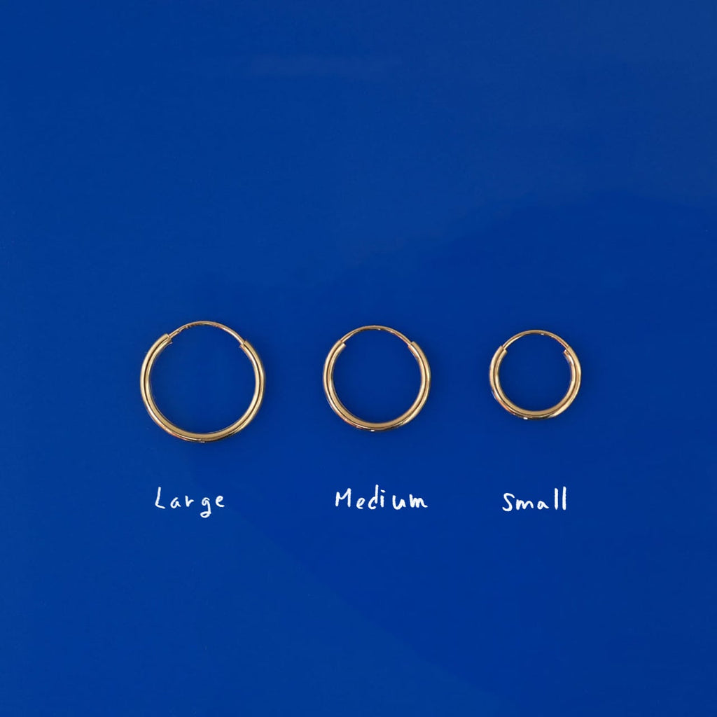 Large size : K14YG ENDLESS HOOP PIERCE