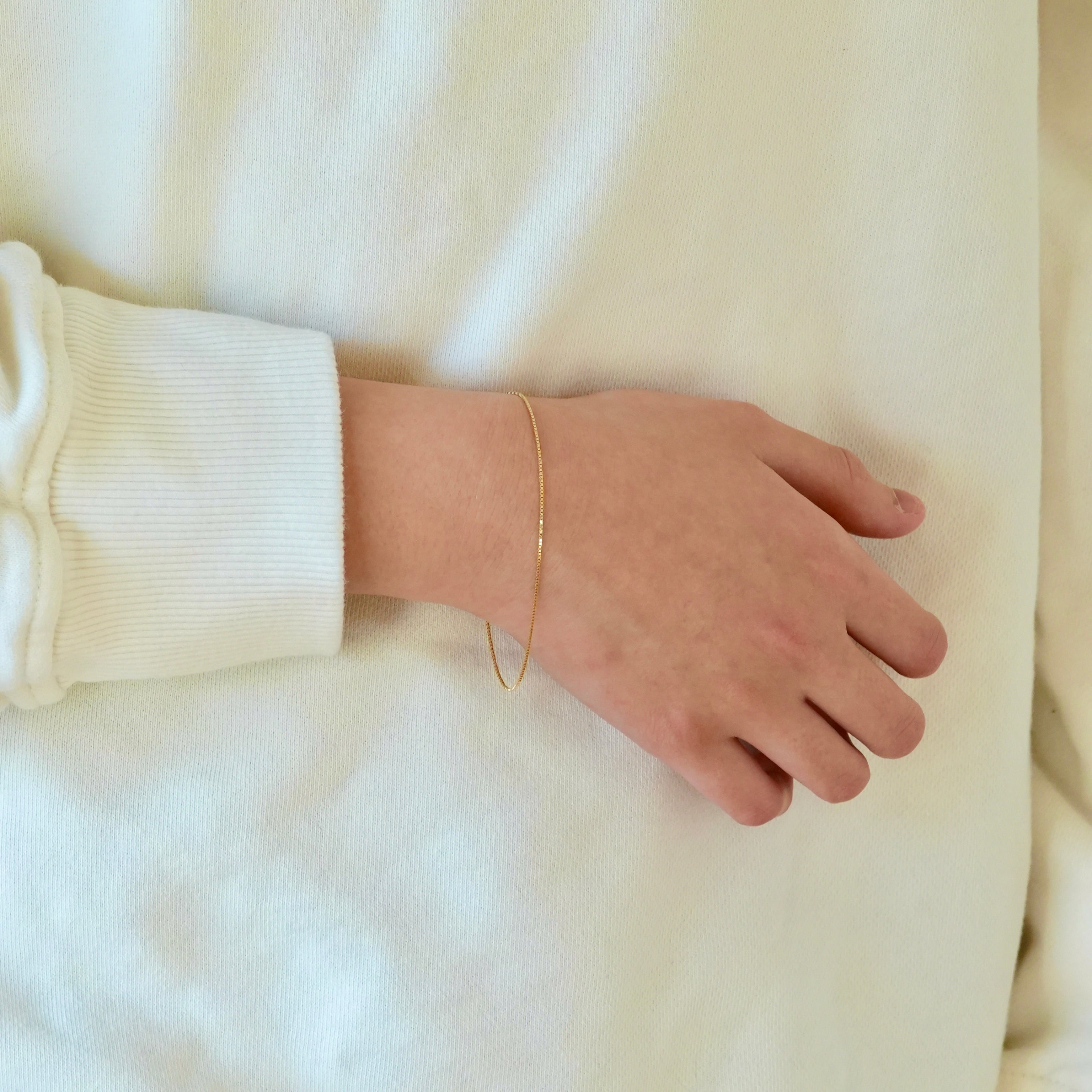 Venetian Chain Bracelet K18YG 0.8mm