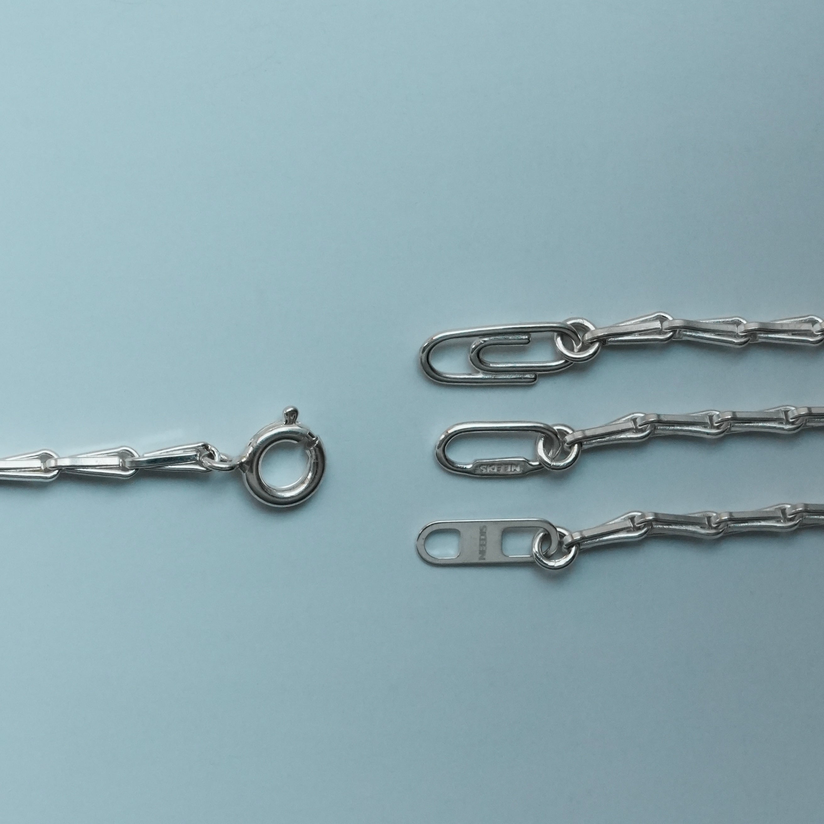 Triangle Frame Chain Necklace Silver