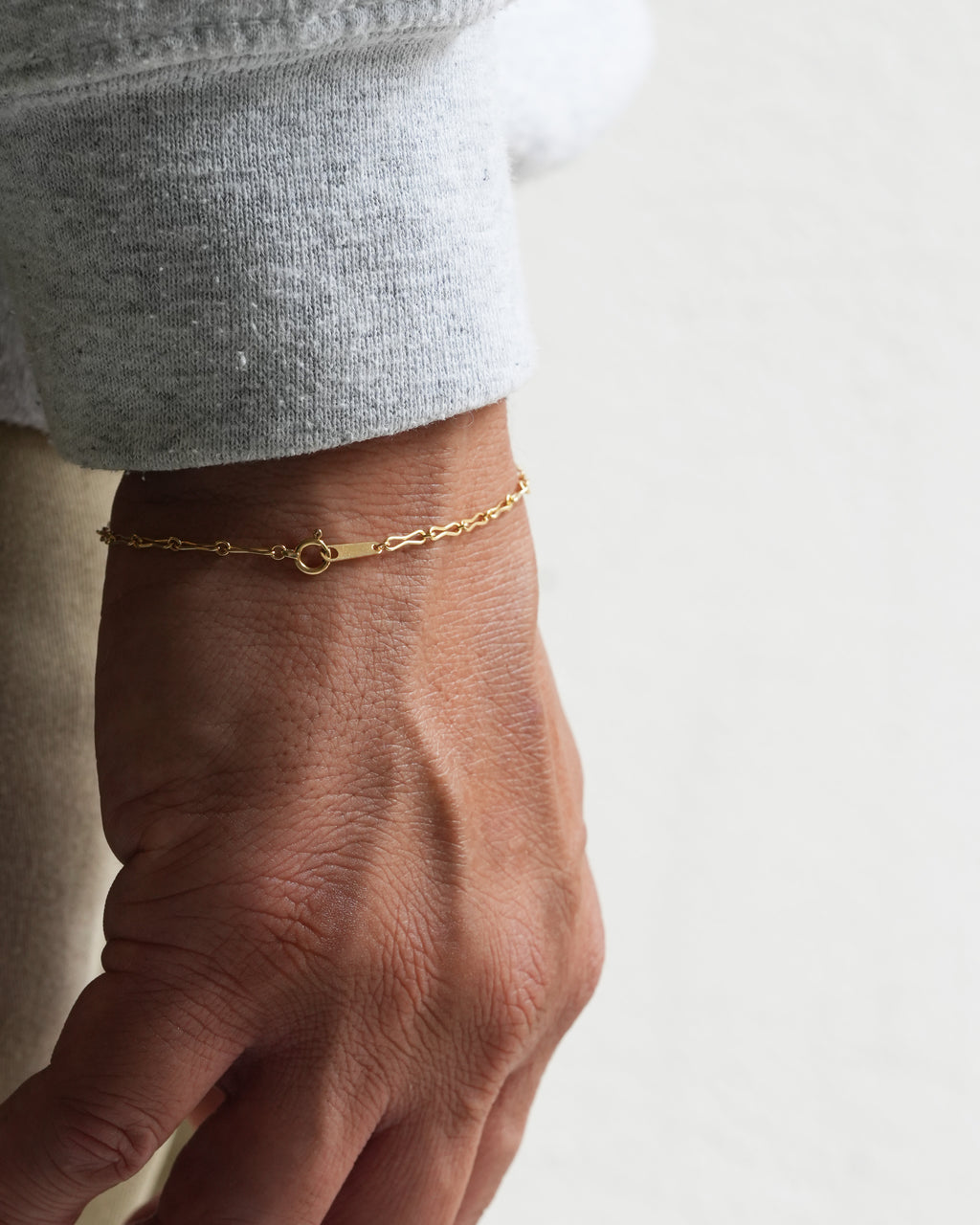 Bow Tie Chain Bracelet K18 Yellow Gold