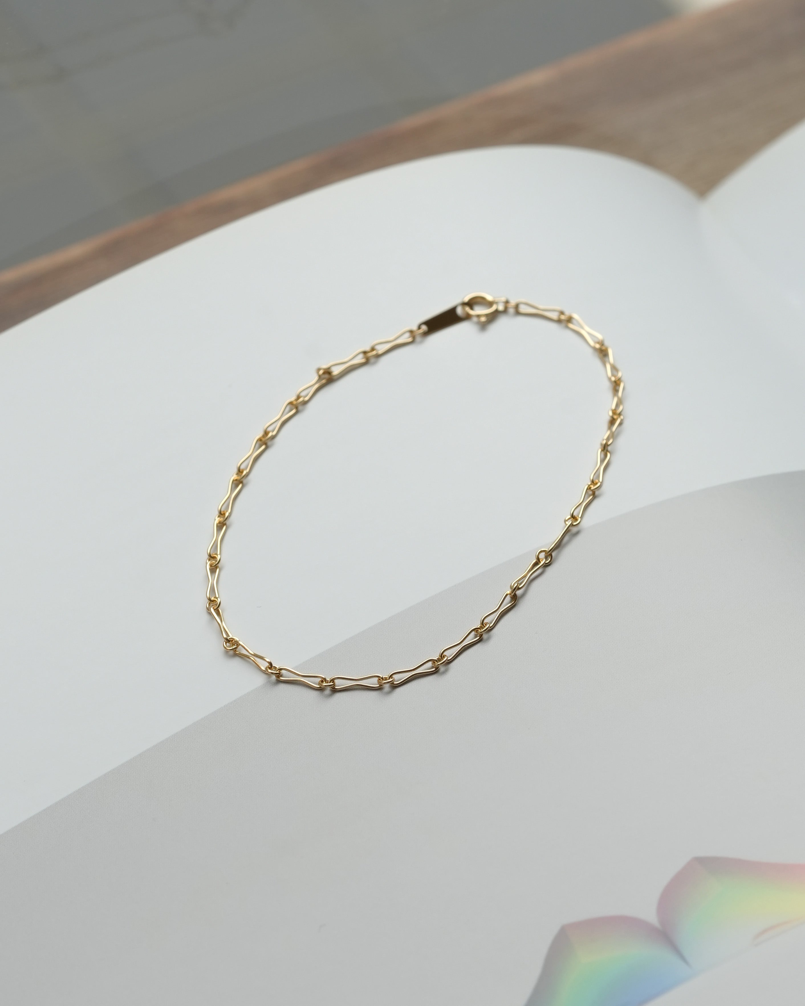 Bow Tie Chain Bracelet K18 Yellow Gold