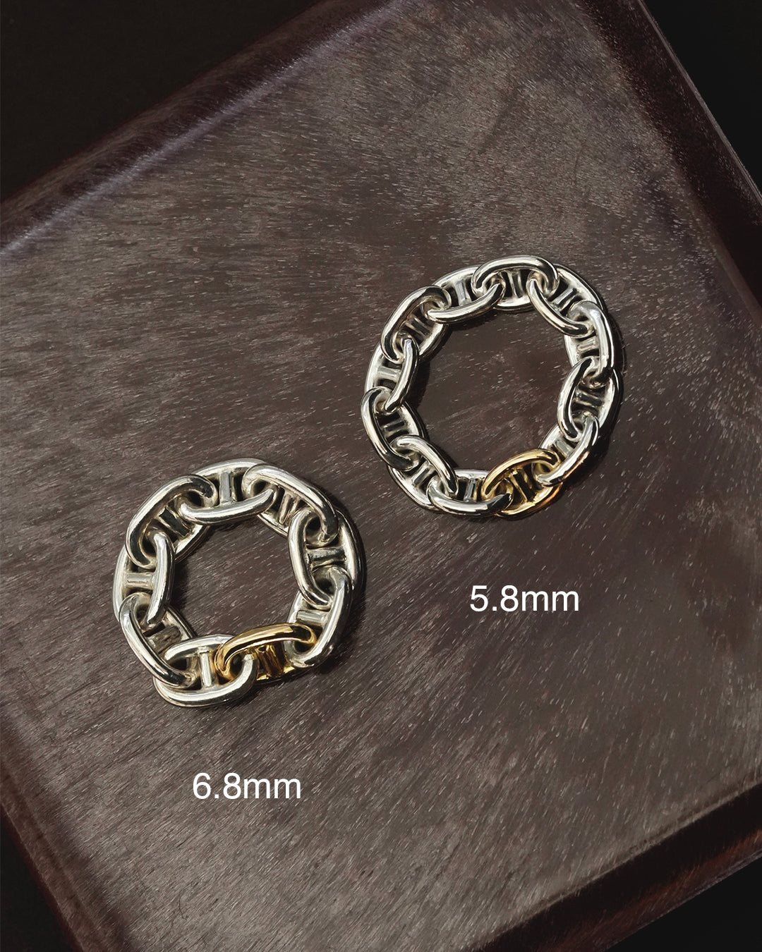 Anchor Chain Ring 5.8mm Gold Chain Custom