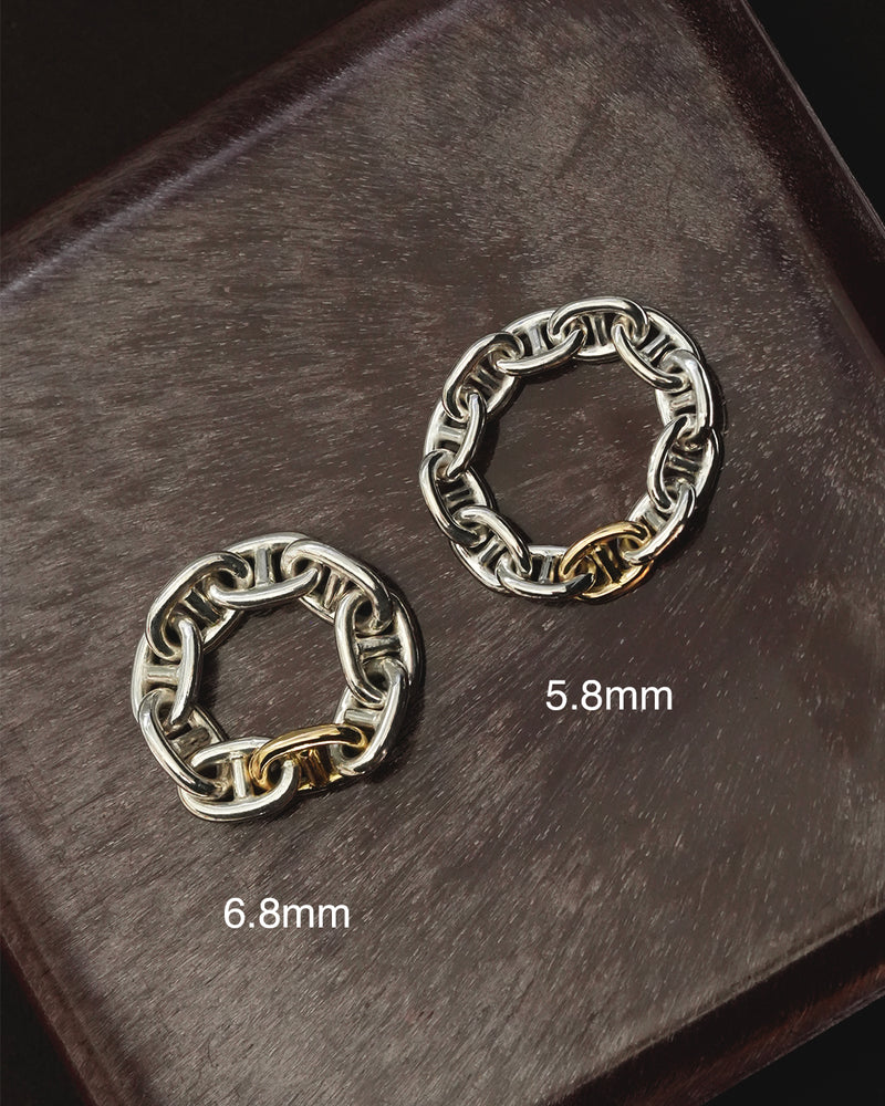 Anchor Chain Ring 5.8mm Gold Chain Custom