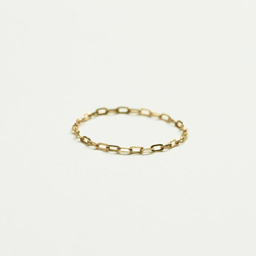 Flat Oval Chain Ring　K10YG ¥7,755～￥10,725