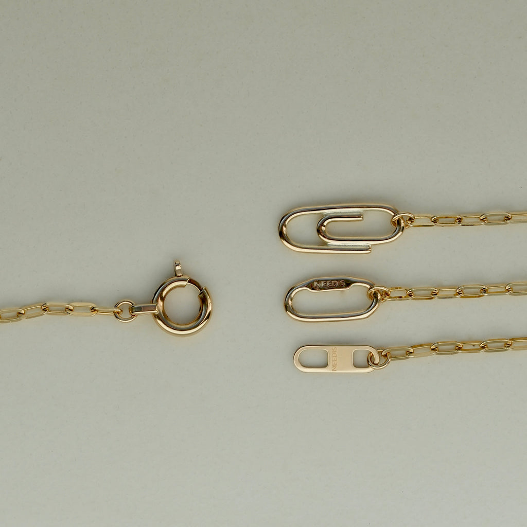 Flat Oval Chain Bracelet K10YG ¥21,505～￥31,735
