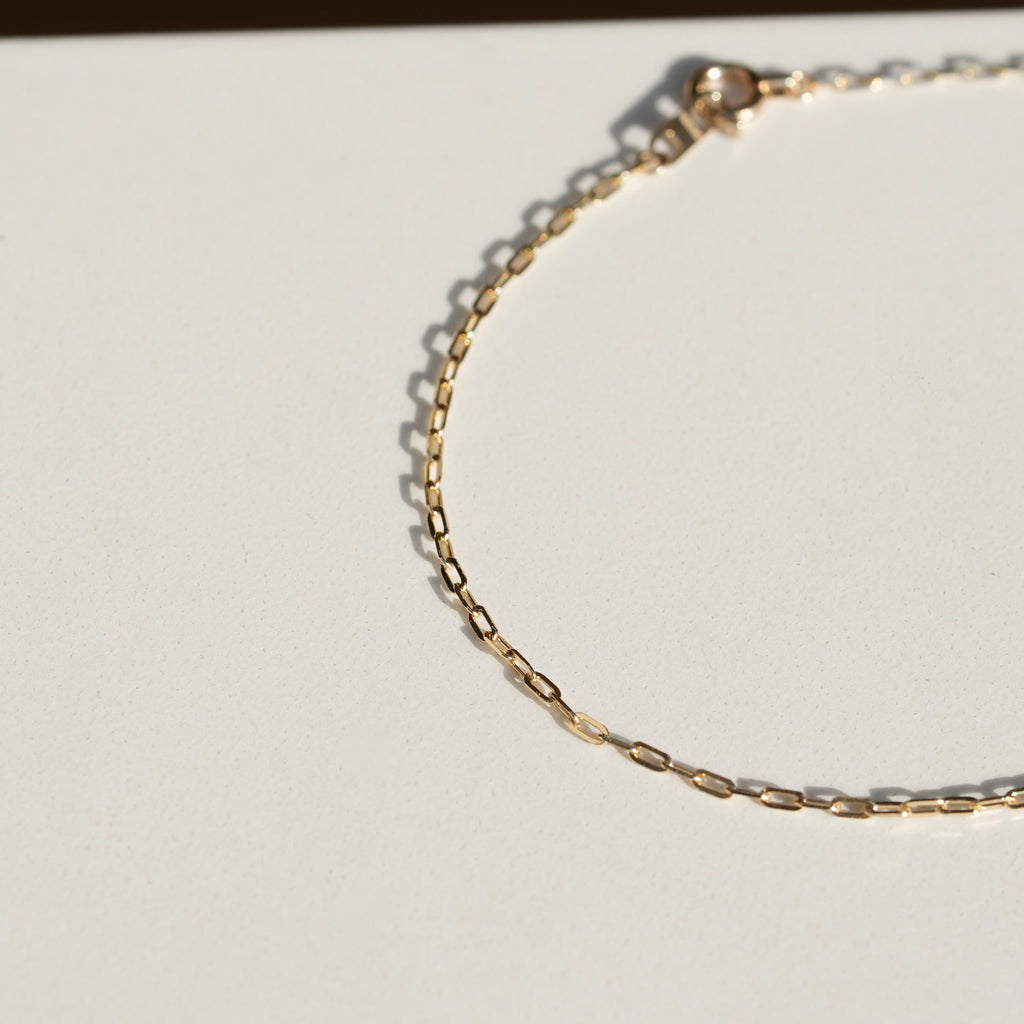 Flat Oval Chain Bracelet K10YG ¥21,505～￥31,735