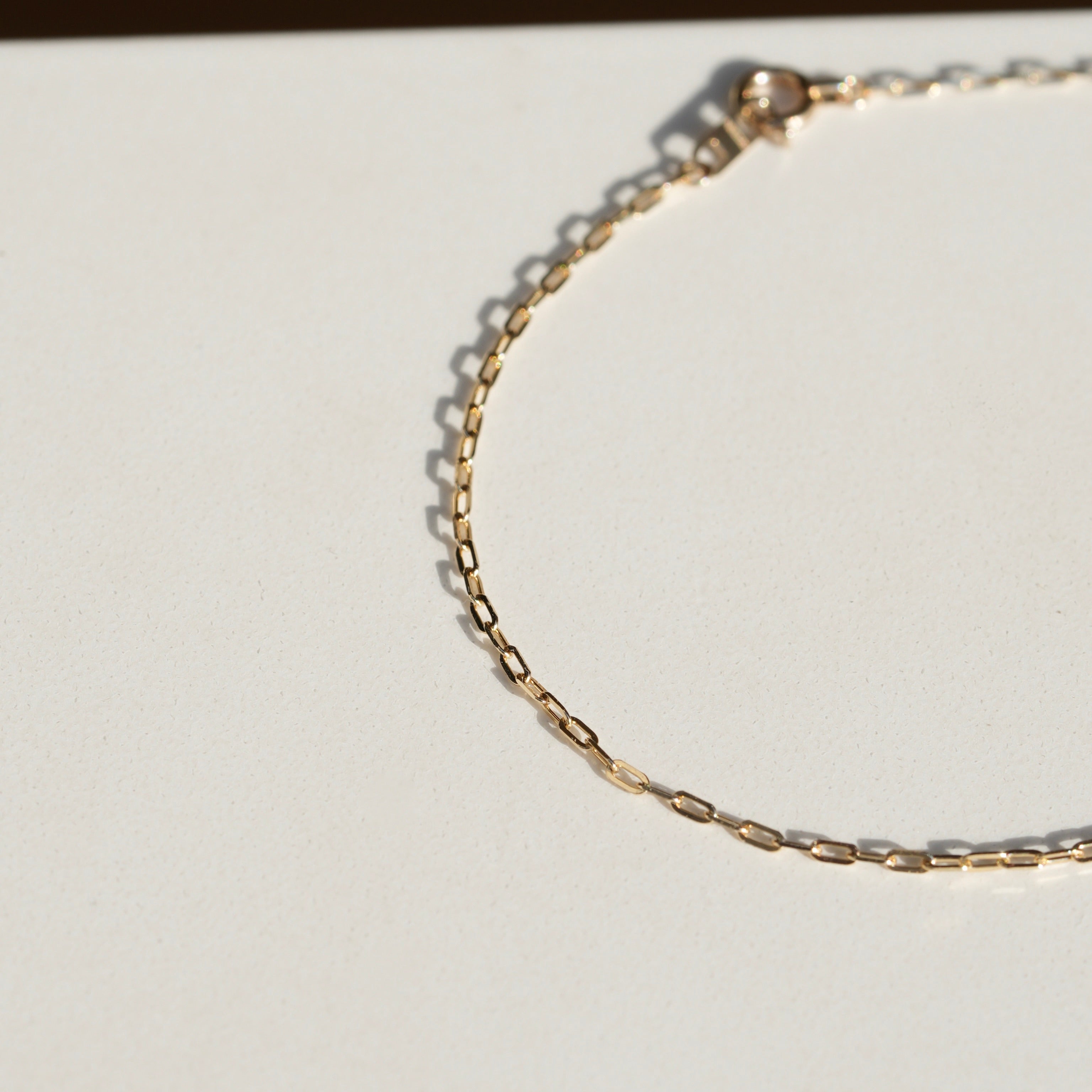 Flat Oval Chain Bracelet K10YG ¥21,505～￥31,735