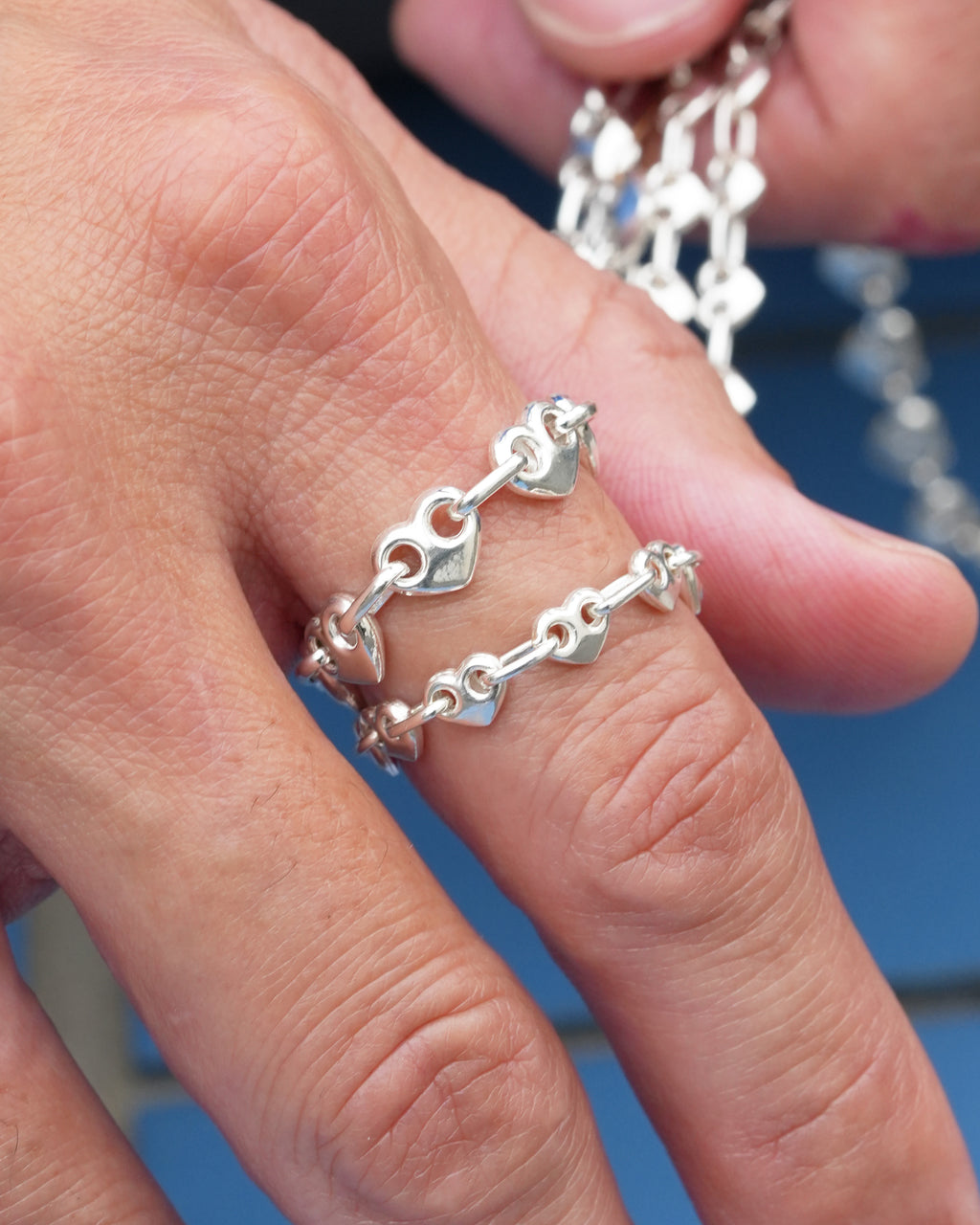 Puffed Heart Chain Ring  ¥5,885 ~ ¥9,845
