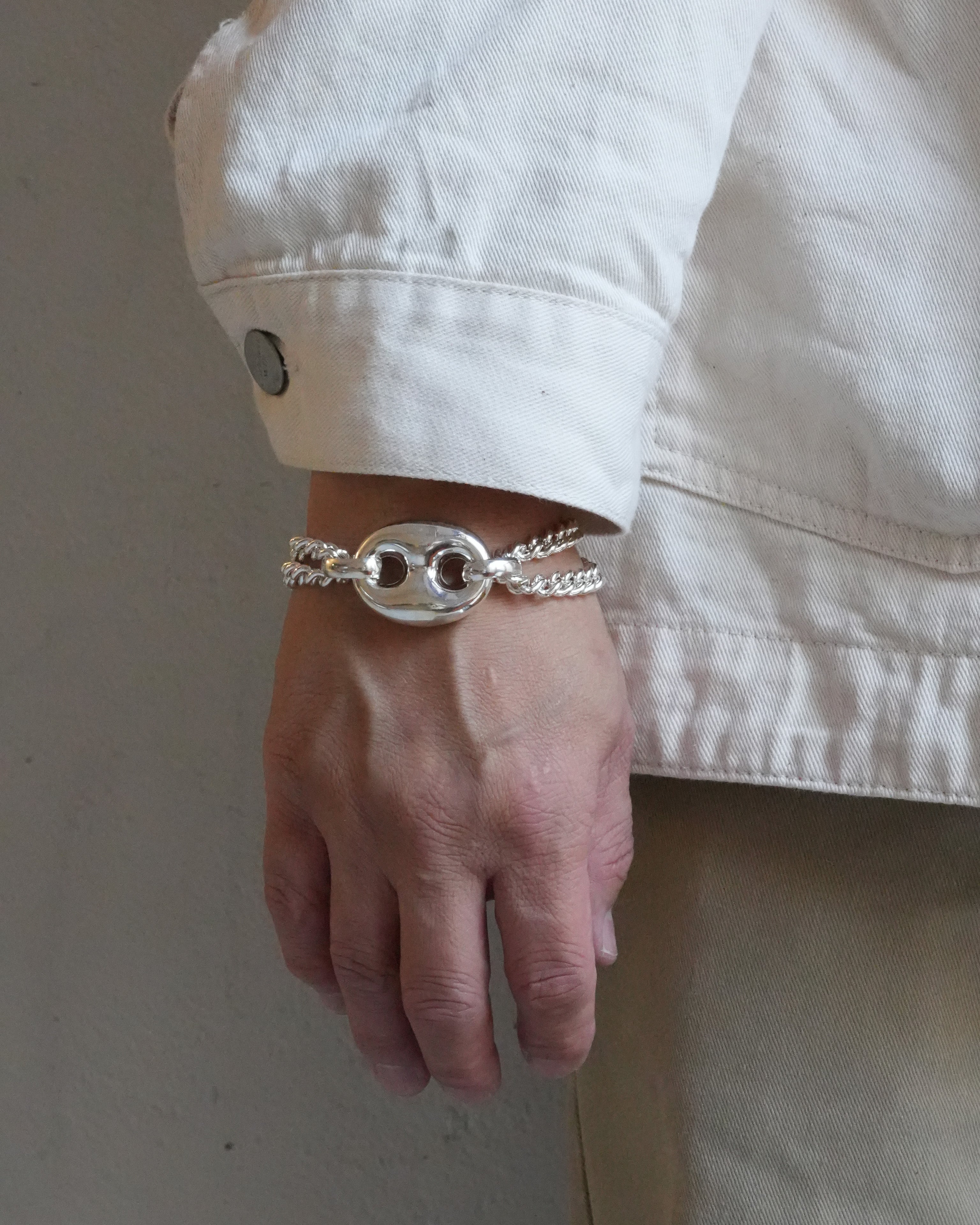 Big Puffed Curb Chain Bracelet