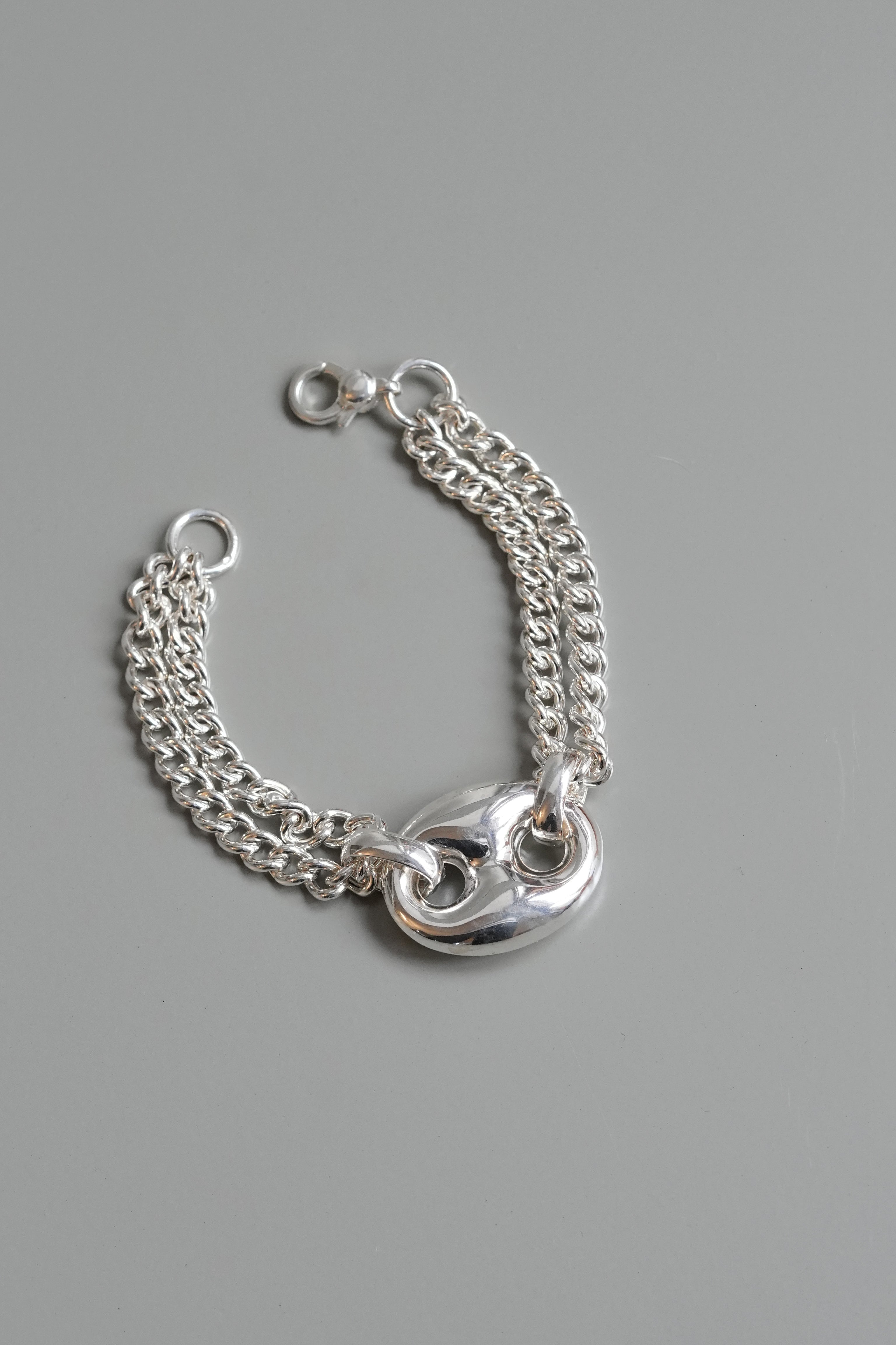 Big Puffed Curb Chain Bracelet