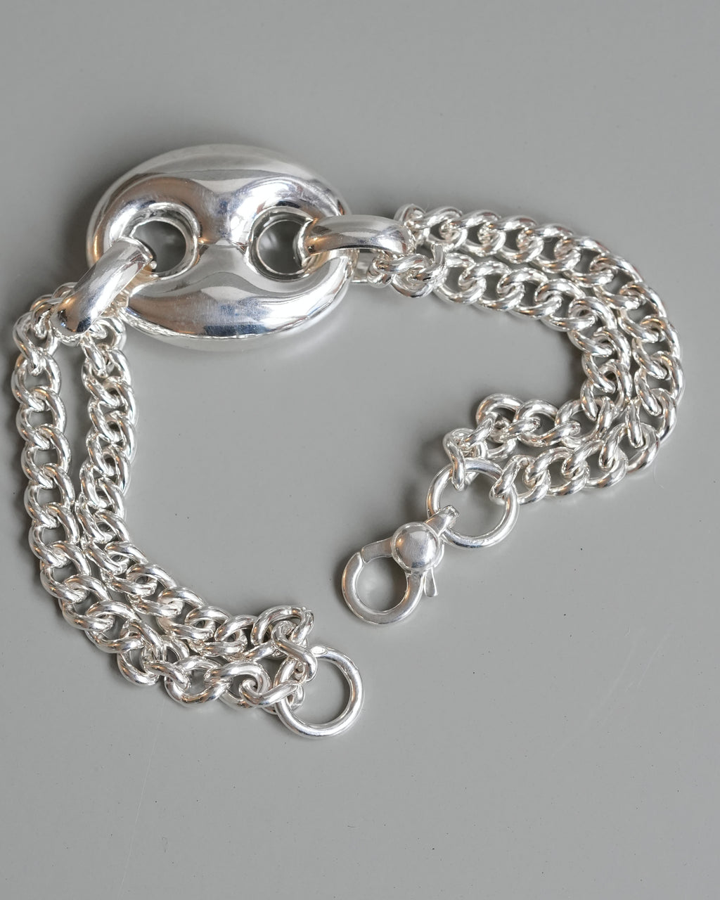 Big Puffed Curb Chain Bracelet