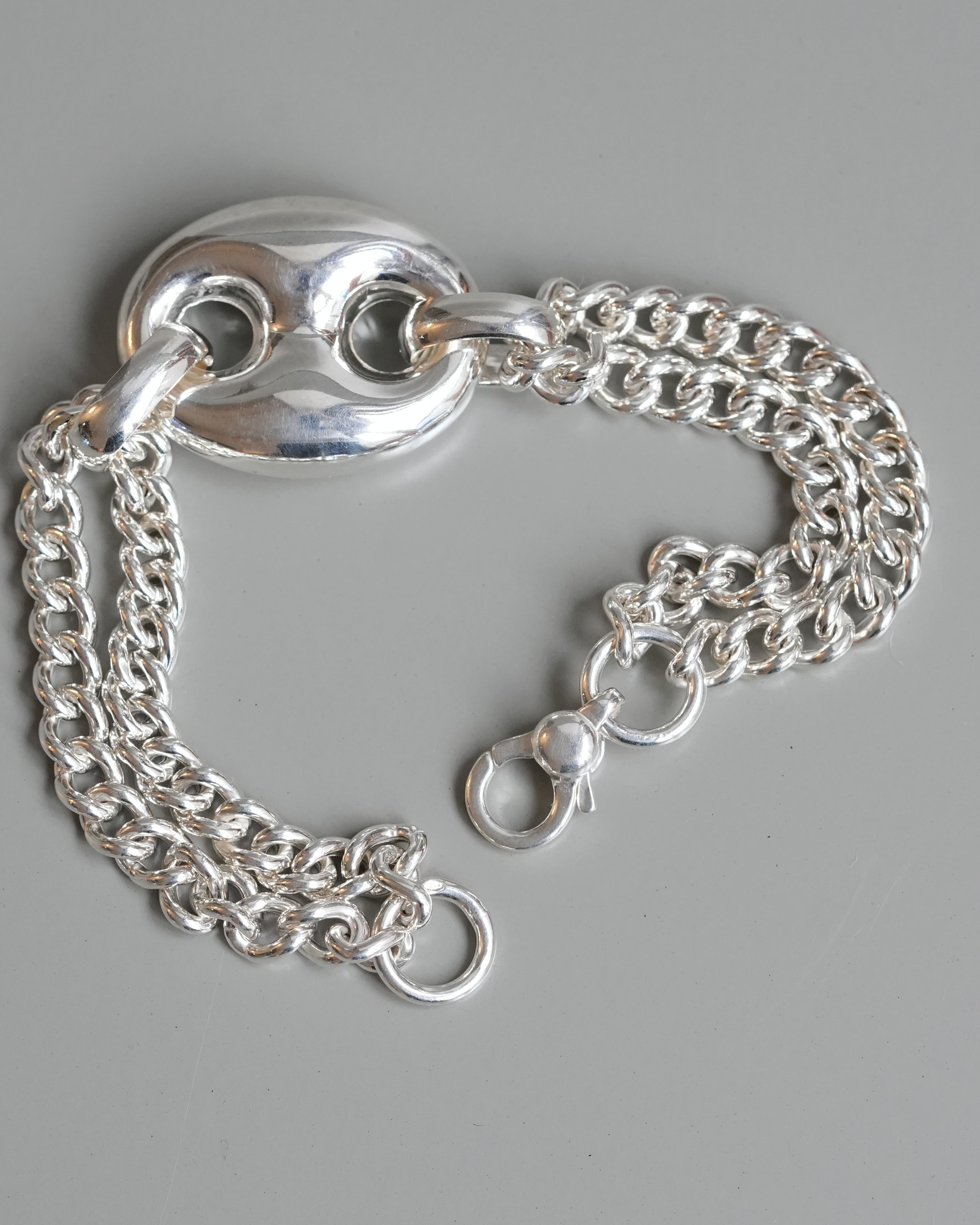 Big Puffed Curb Chain Bracelet