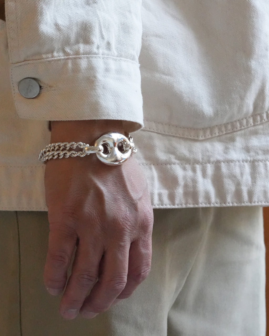 Big Puffed Curb Chain Bracelet