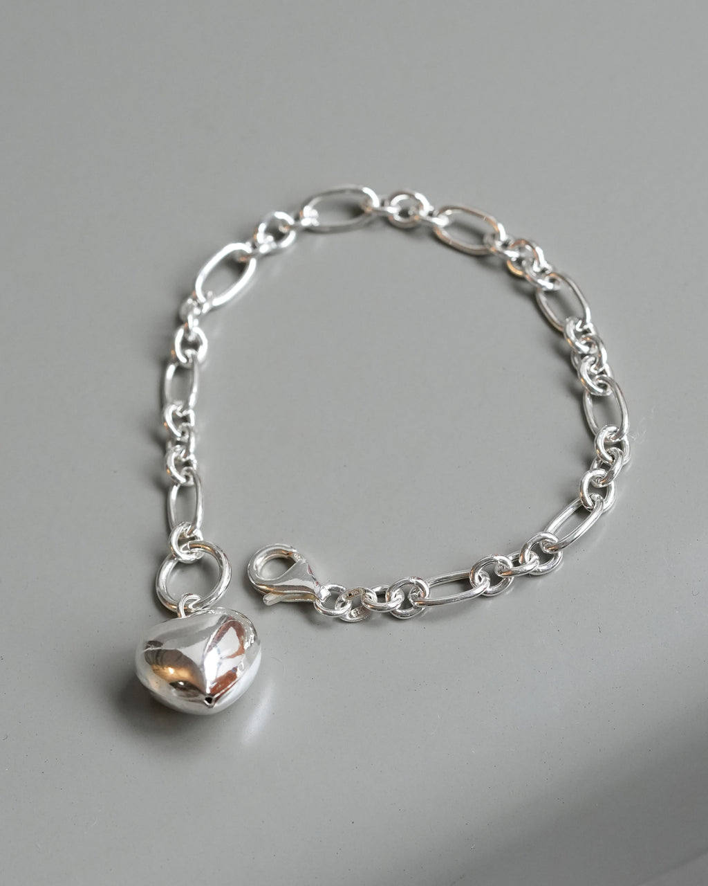 Drop Puffed Heart Bracelet