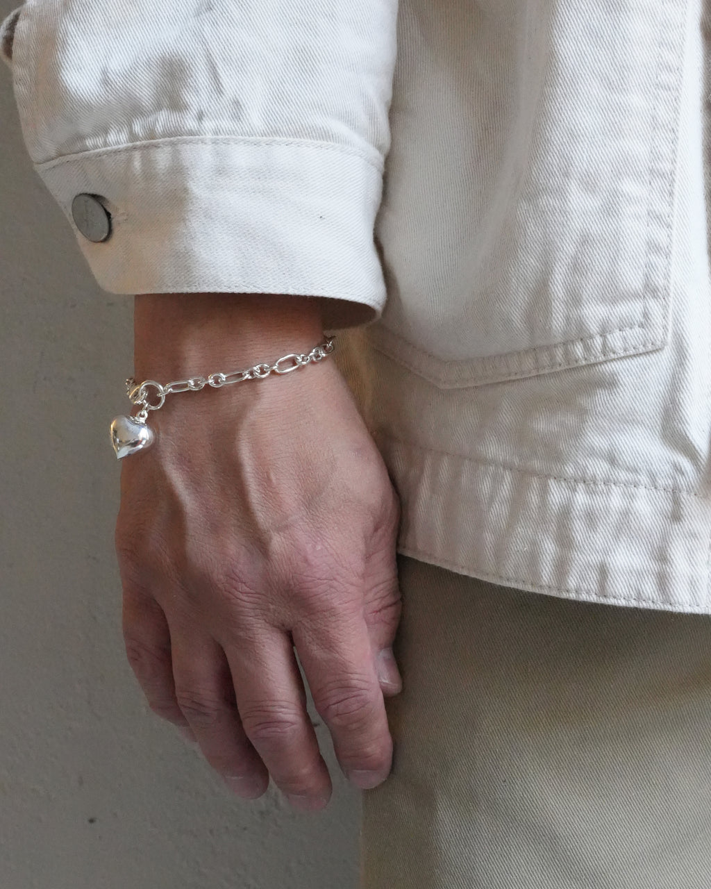 Drop Puffed Heart Bracelet