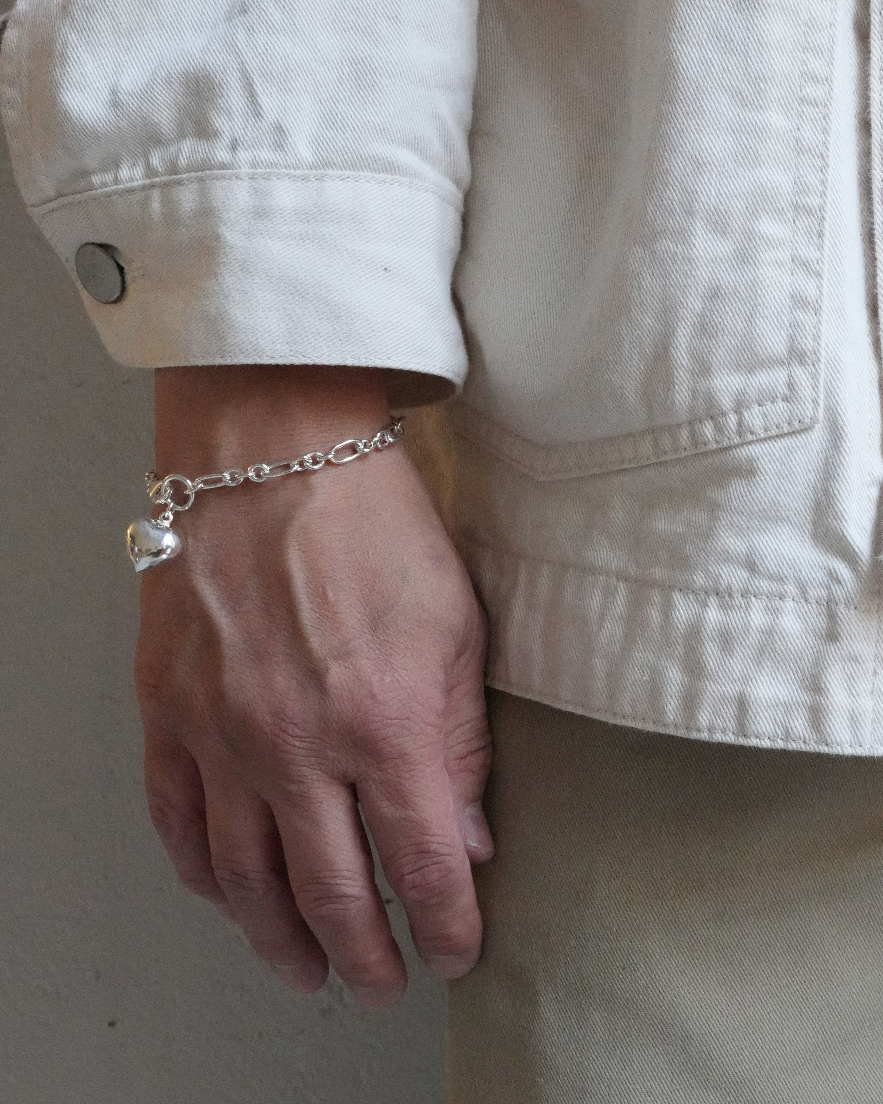 Drop Puffed Heart Bracelet