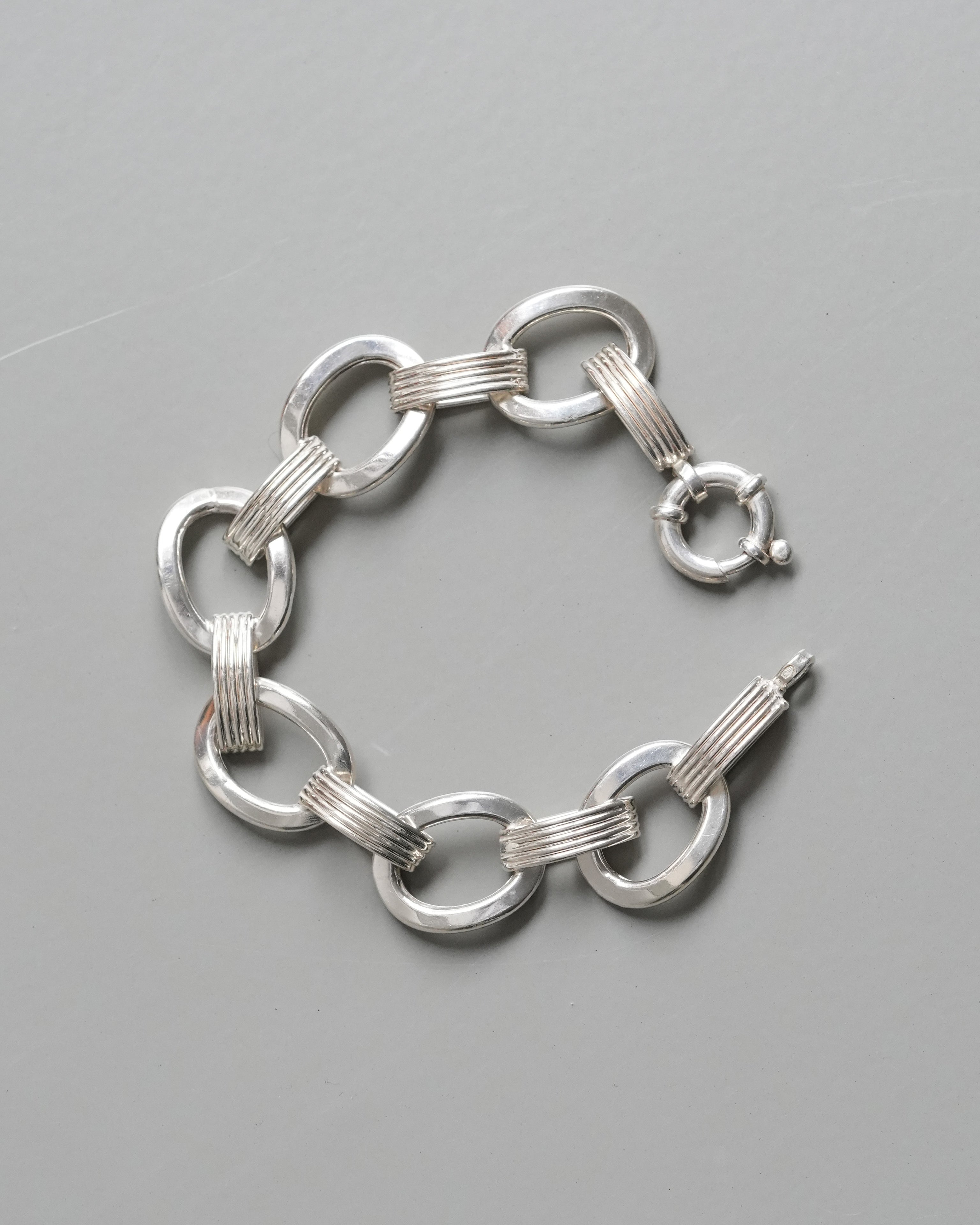 Flat & Line Link Bracelet