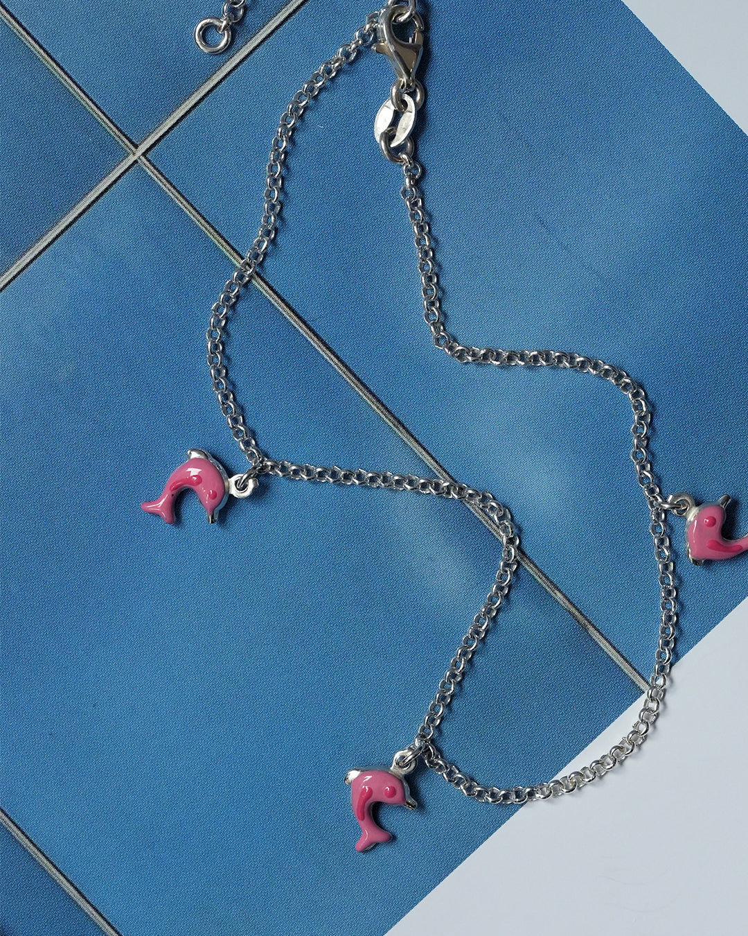 3 Pink Dolphin Anklet
