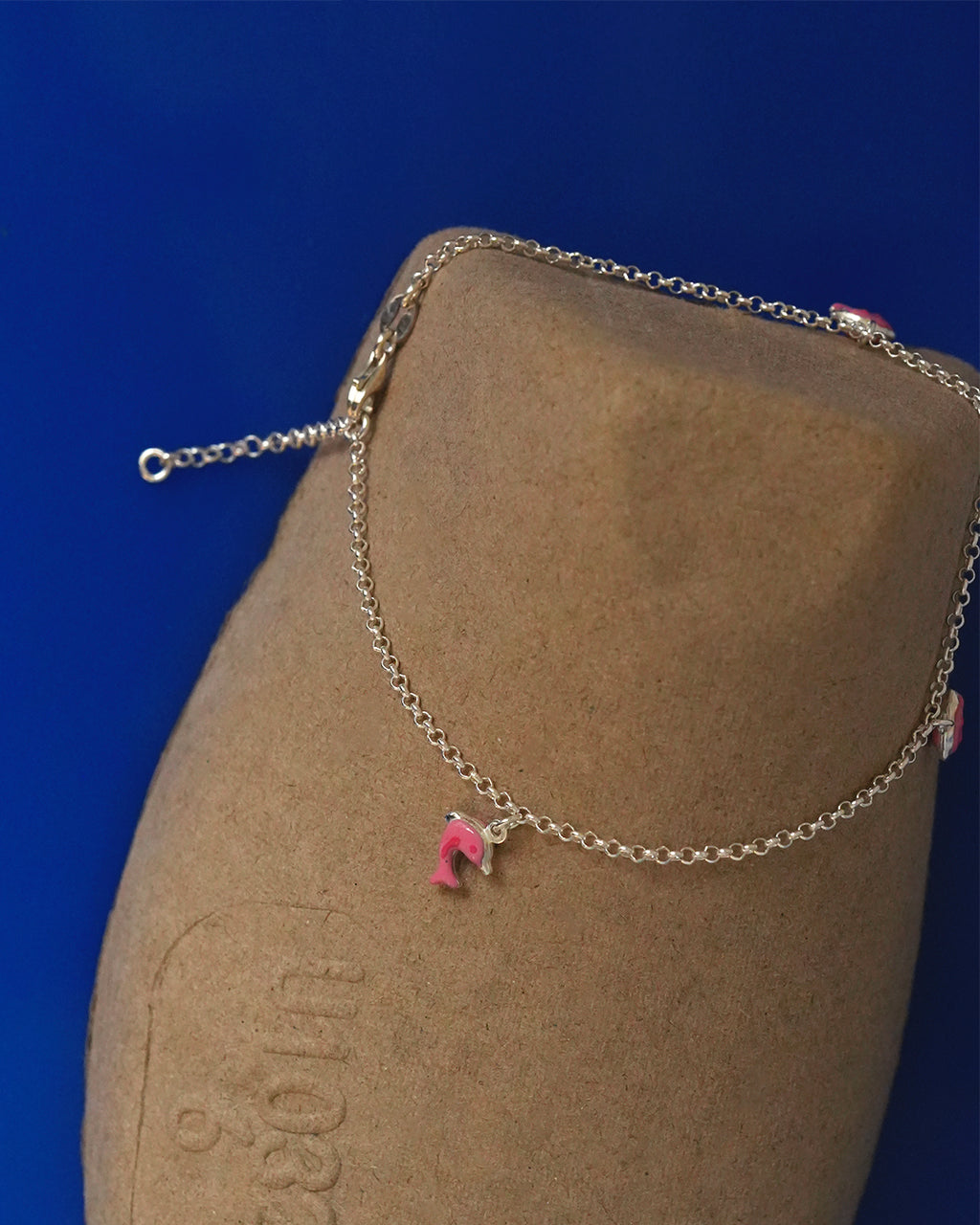 3 Pink Dolphin Anklet