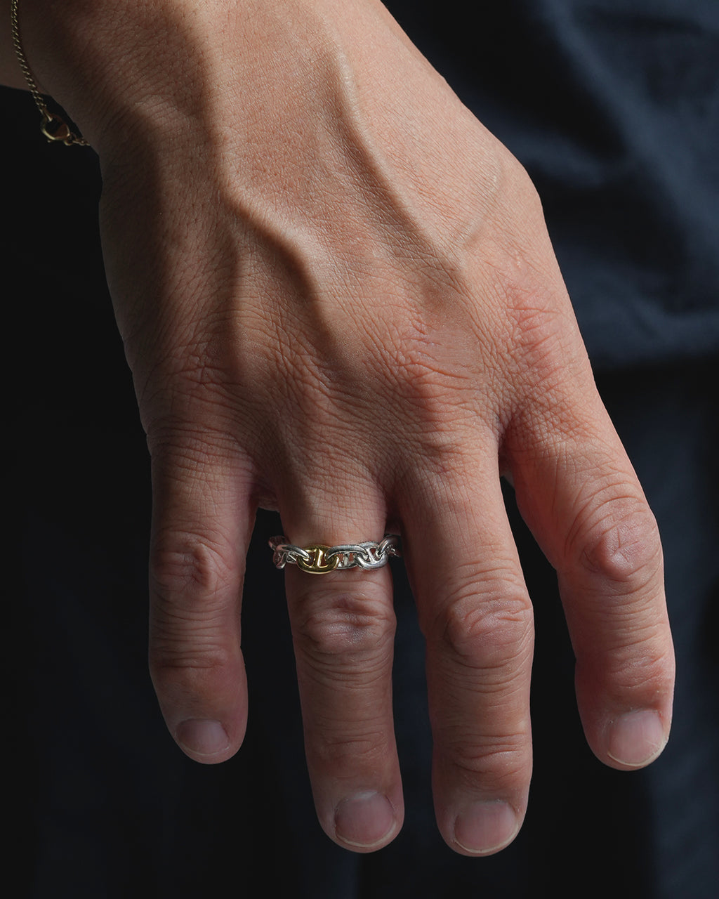 Anchor Chain Ring 5.8mm Gold Chain Custom