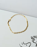 Flat Anchor Chain Bracelet K18 Yellow Gold