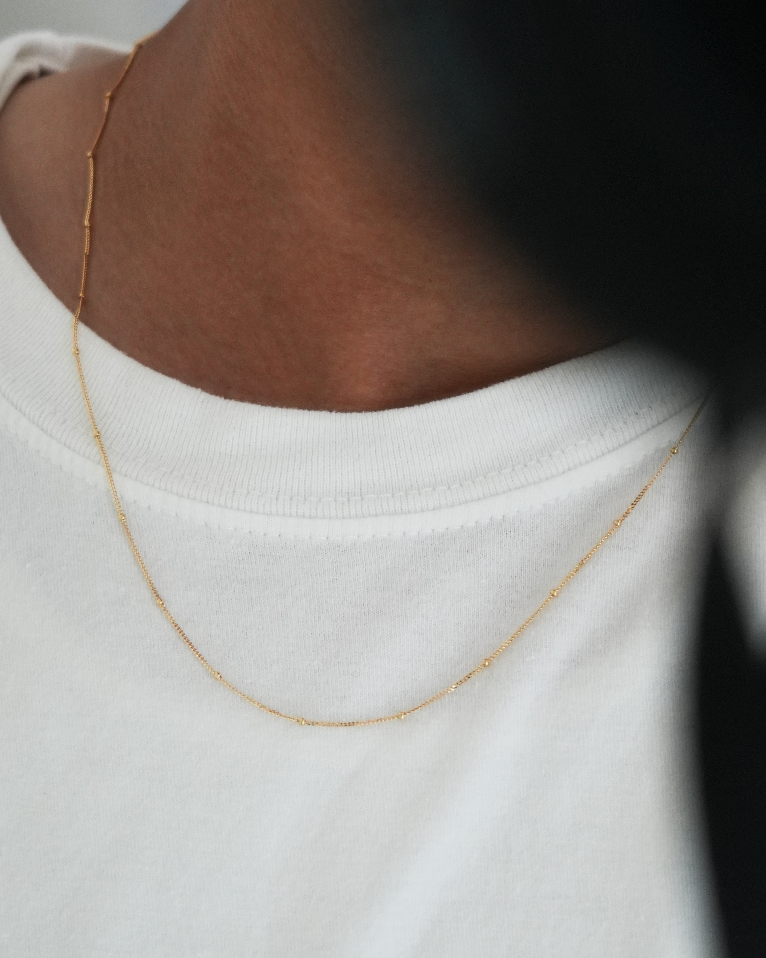 Skip Stud Necklace K18Yellow Gold – NEEDIS | ニーディーズ