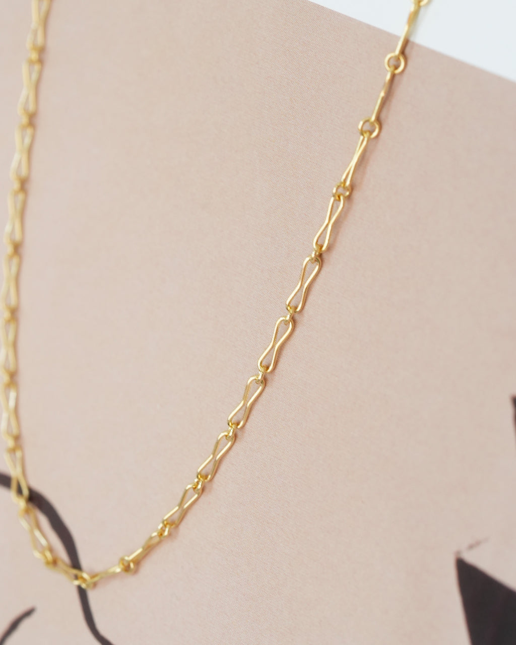 Bow Tie Chain Necklace K18 Yellow Gold