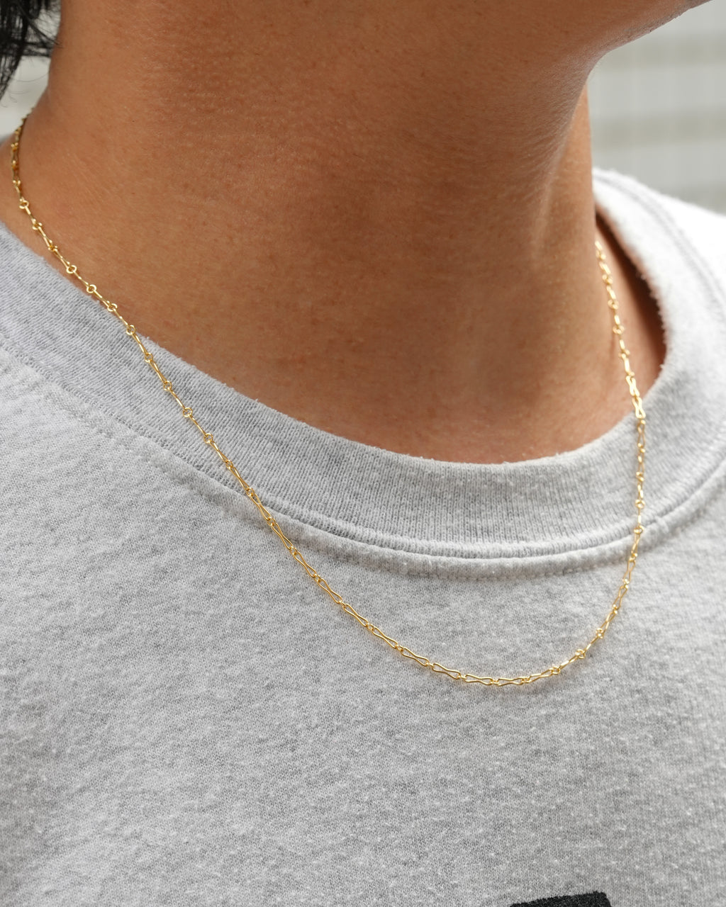 Bow Tie Chain Necklace K18 Yellow Gold