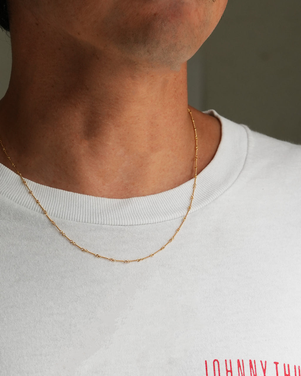 Twist Bar Chain Necklace K18YG