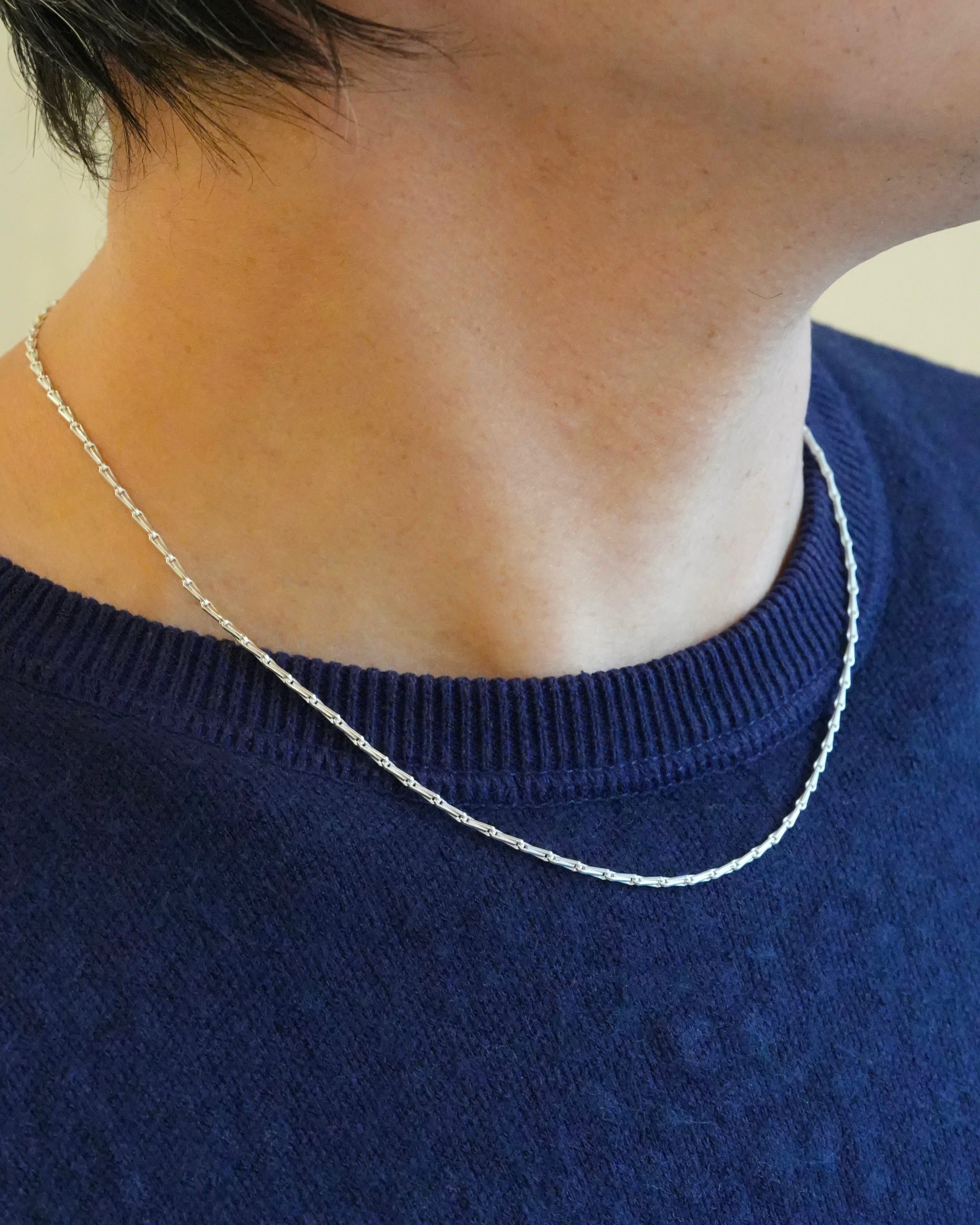 Triangle Frame Chain Necklace Silver