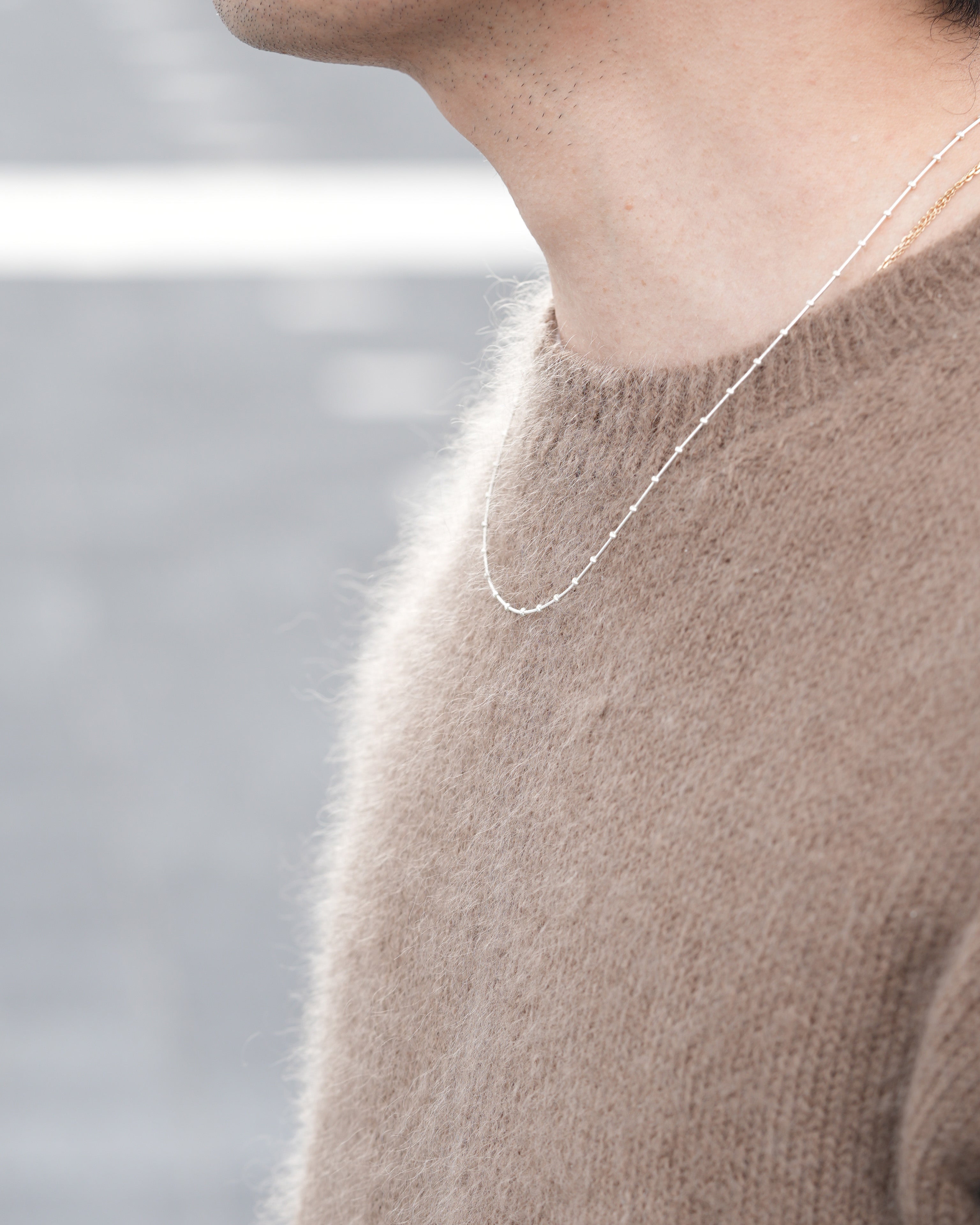 Snake Stud Chain Necklace 0.8mm ¥9,515～￥12,540