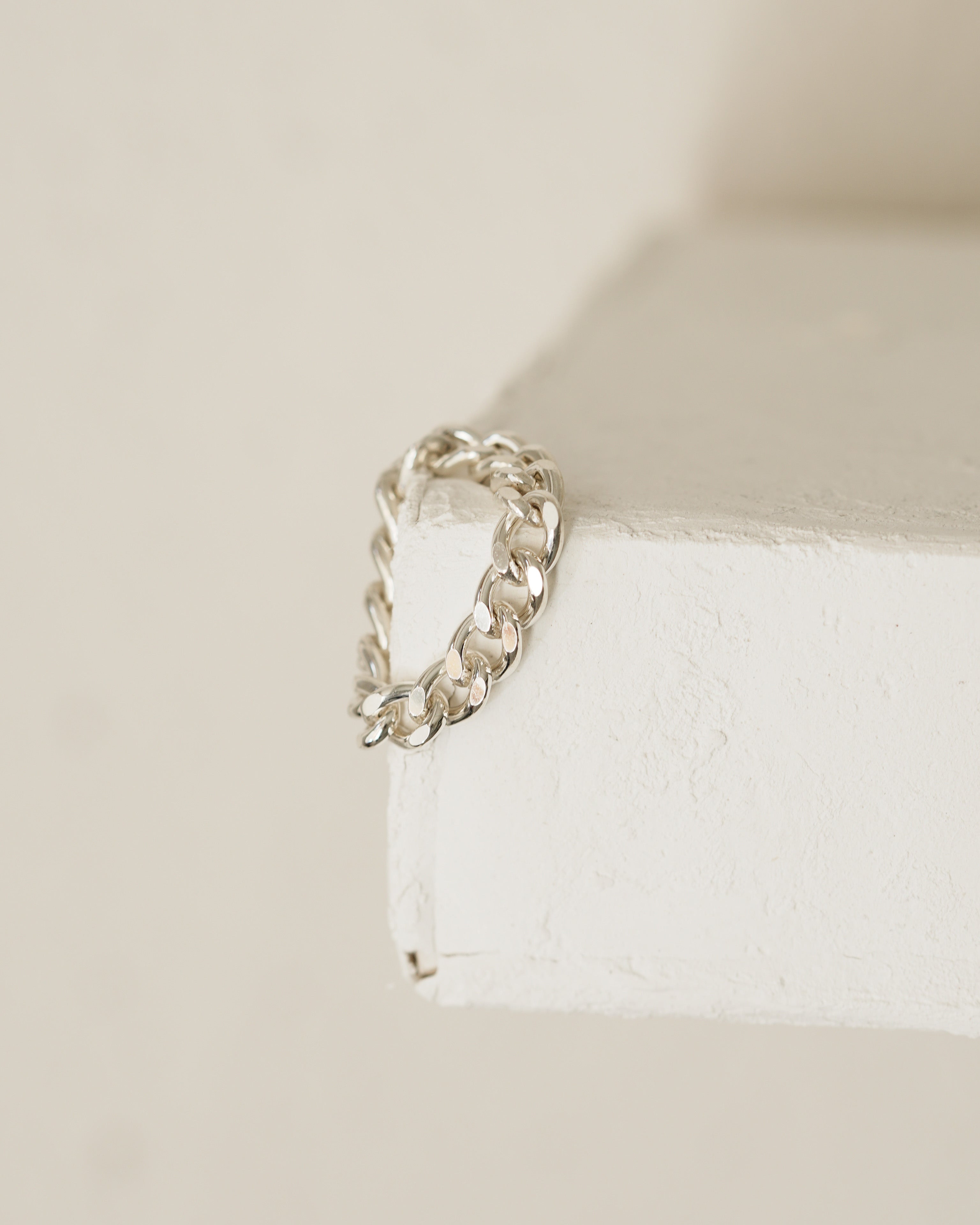 Curb Chain Ring　Silver 5.6mm