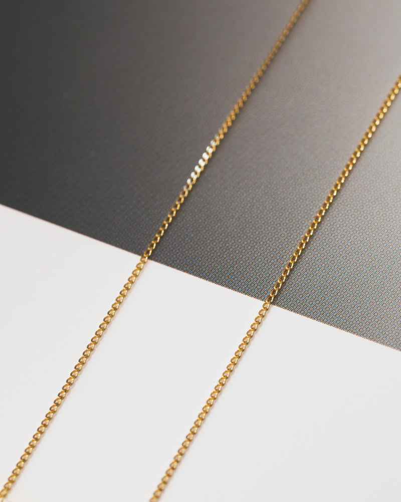 Planer Chain BRACELET or NECKLACE K18YG 0.20mm : ¥24,833 ~ ¥57,008