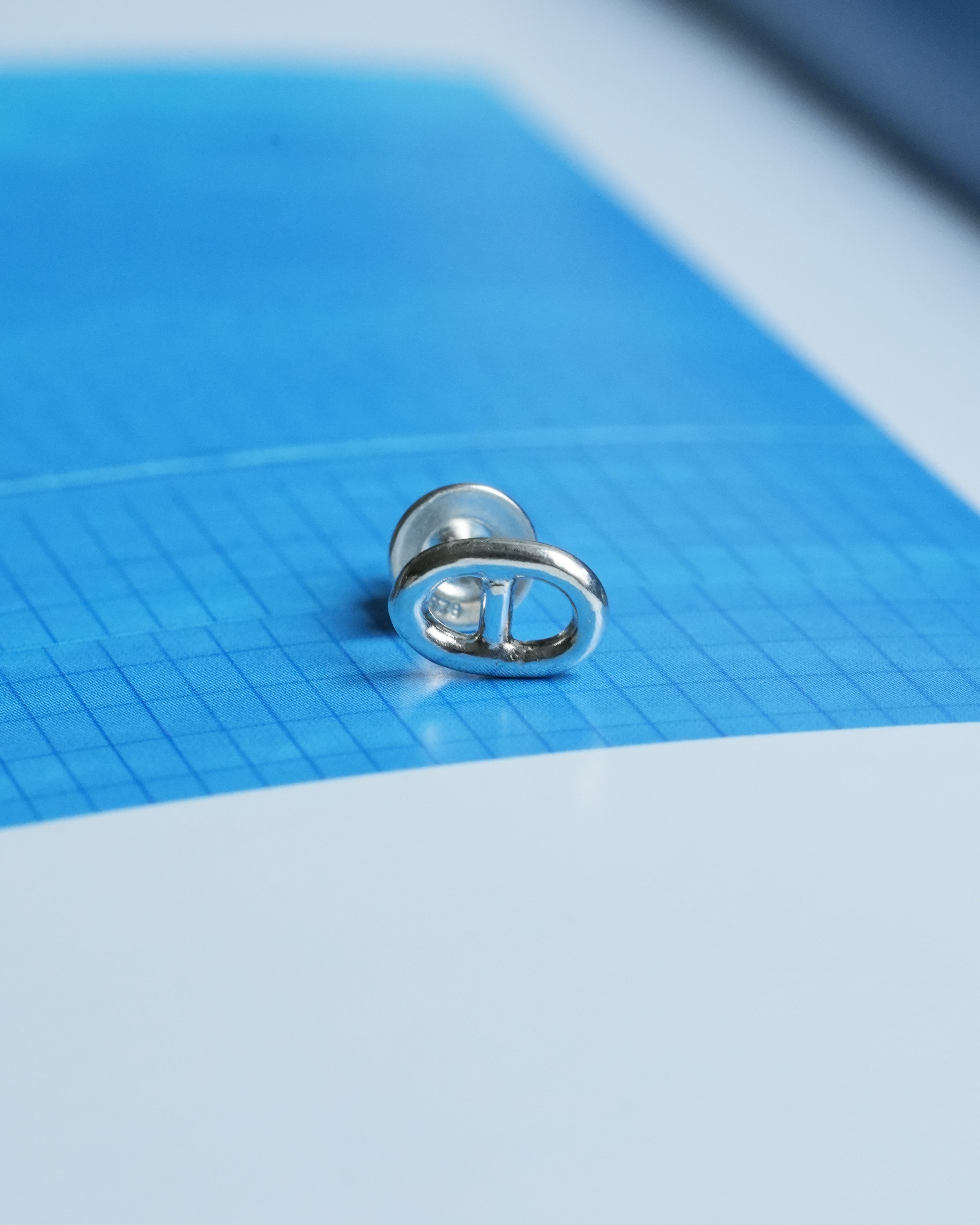 Anchor Chain Pierce Silver (片耳用)