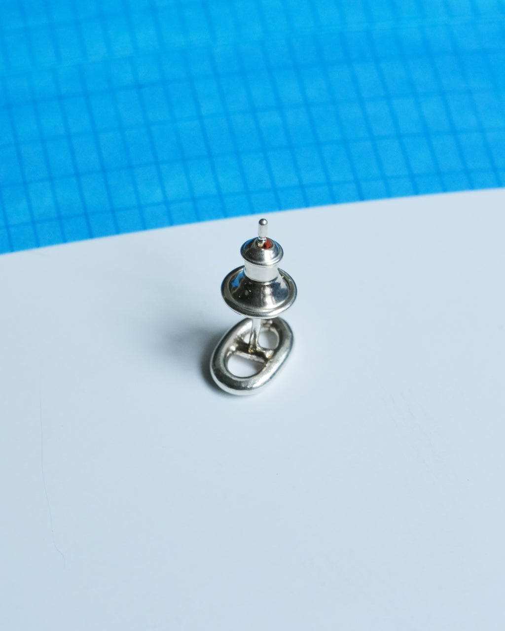 Anchor Chain Pierce Silver (片耳用)